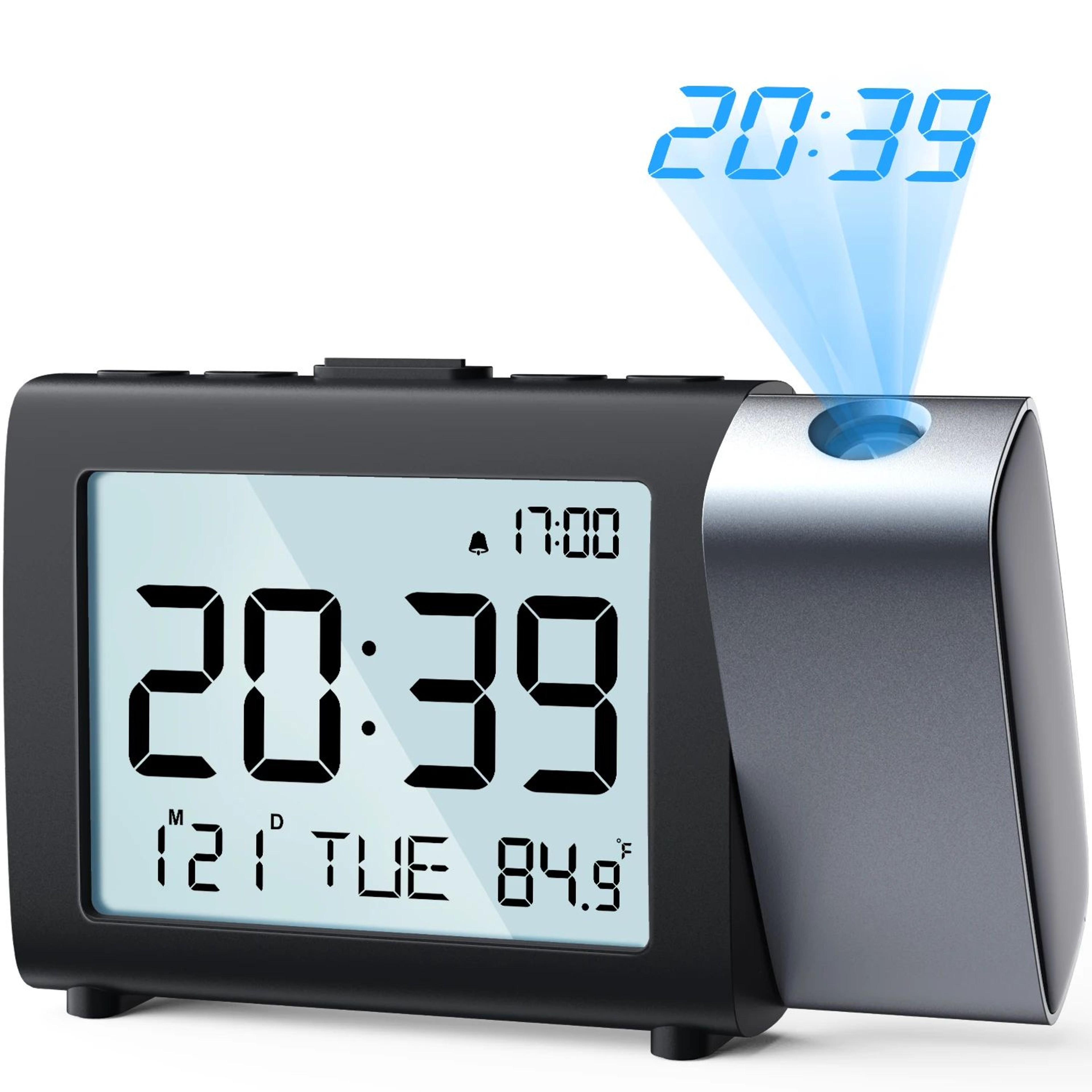 Rechargeable LED Projection Alarm Clock With USB Charging 8