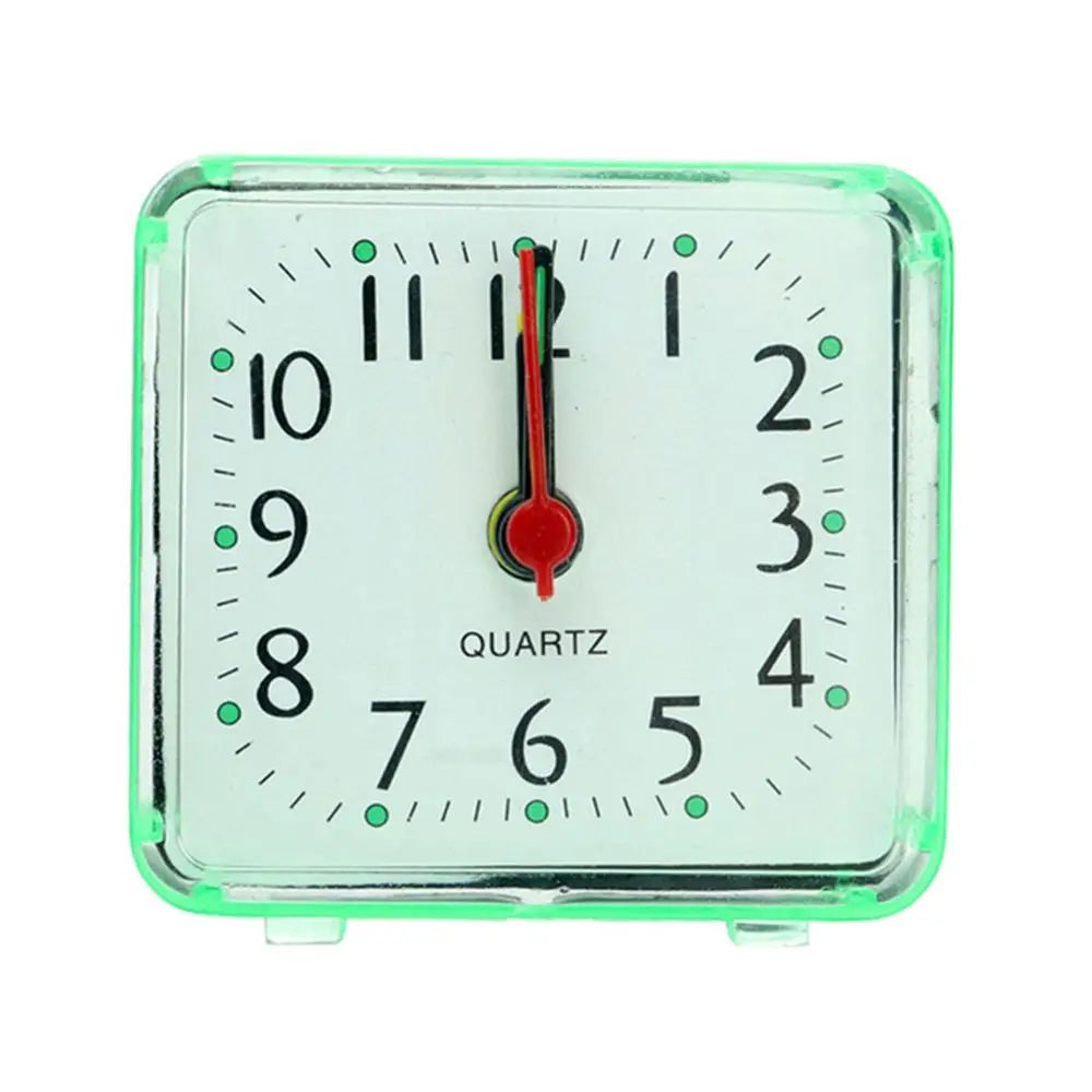 Small Square Silent Quartz Bedside Alarm Clock 5