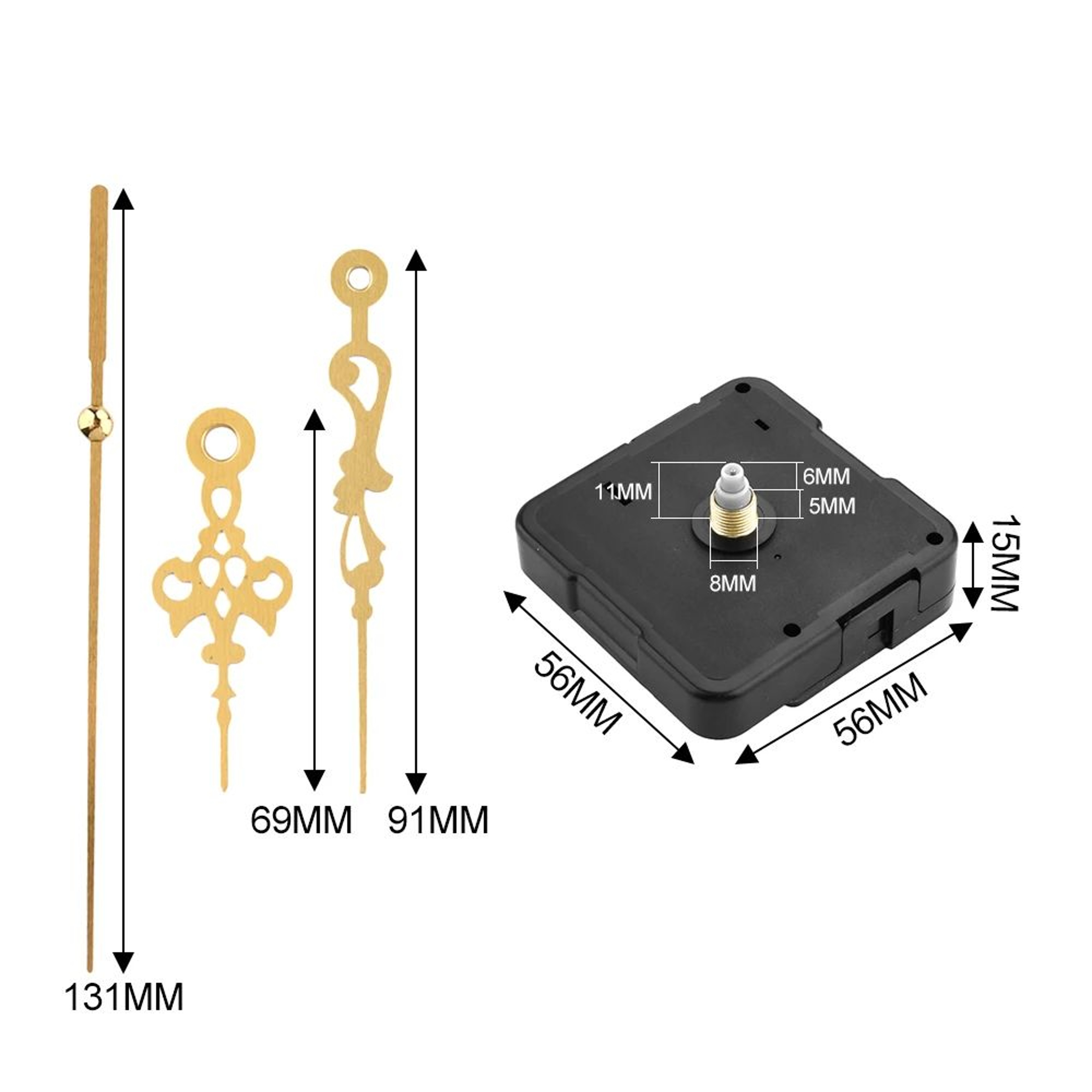 Professional Quartz Clock Movement And Hands Repair Kit 9