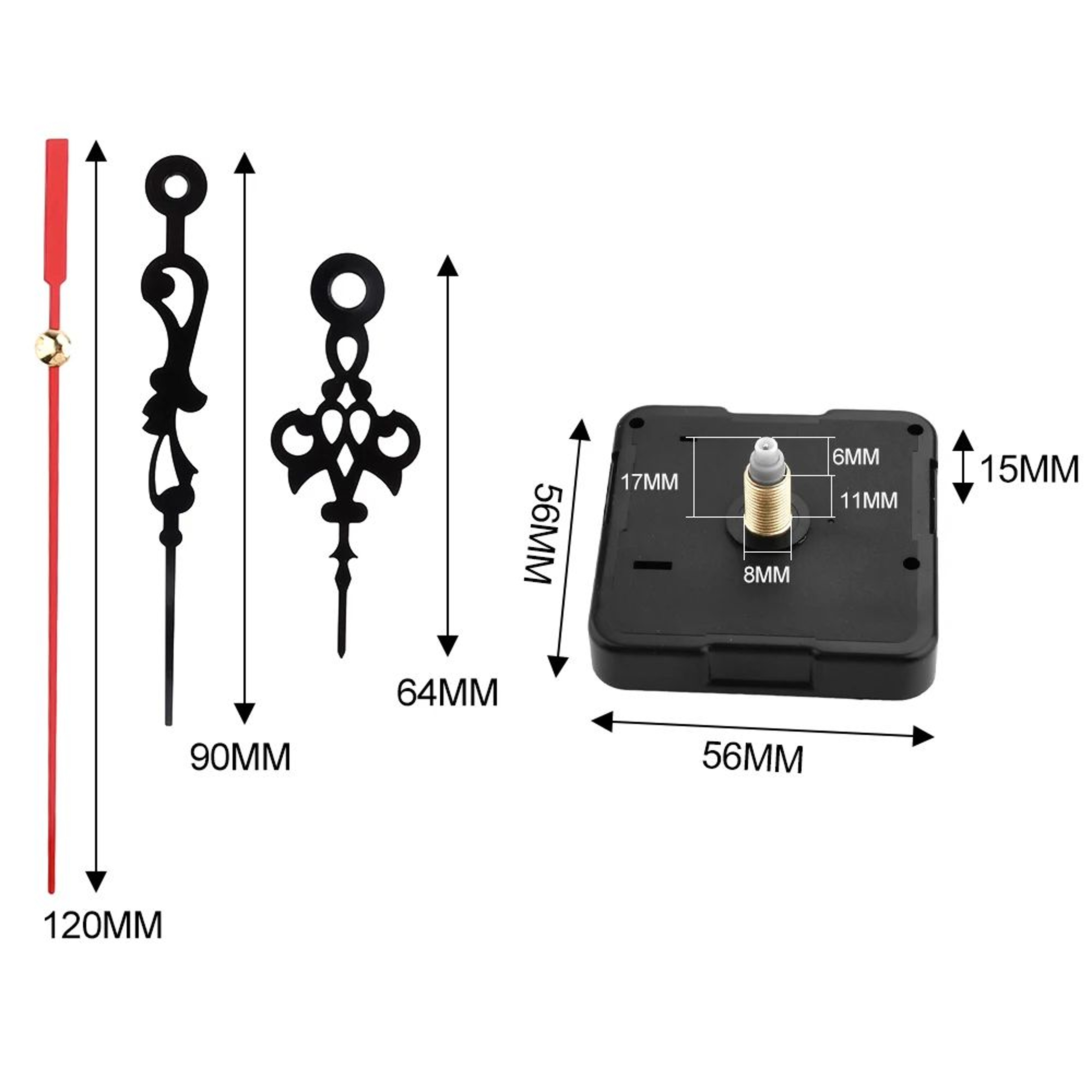 Professional Quartz Clock Movement And Hands Repair Kit 7