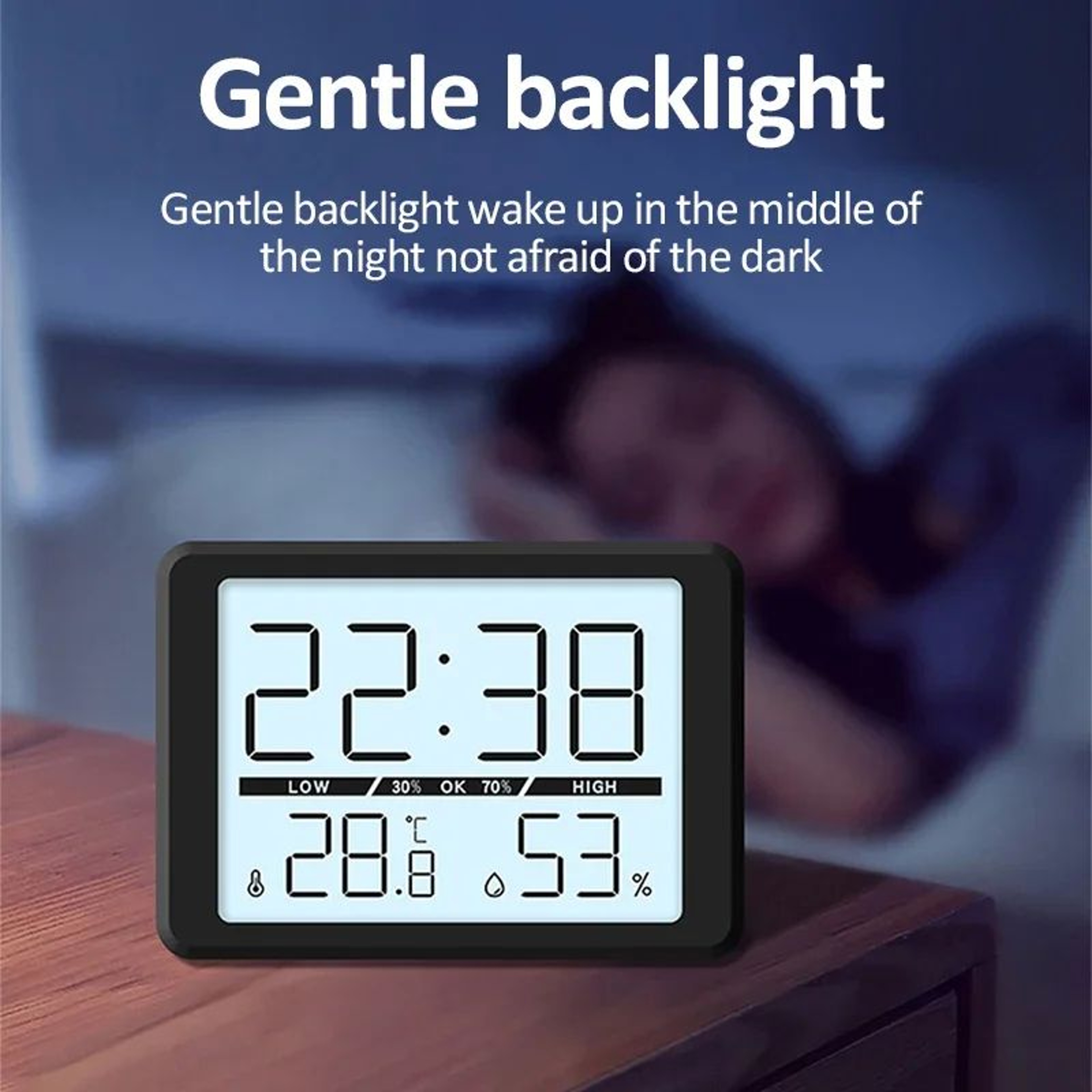Ultra Thin Magnetic Digital Alarm Clock With Temperature Display 4