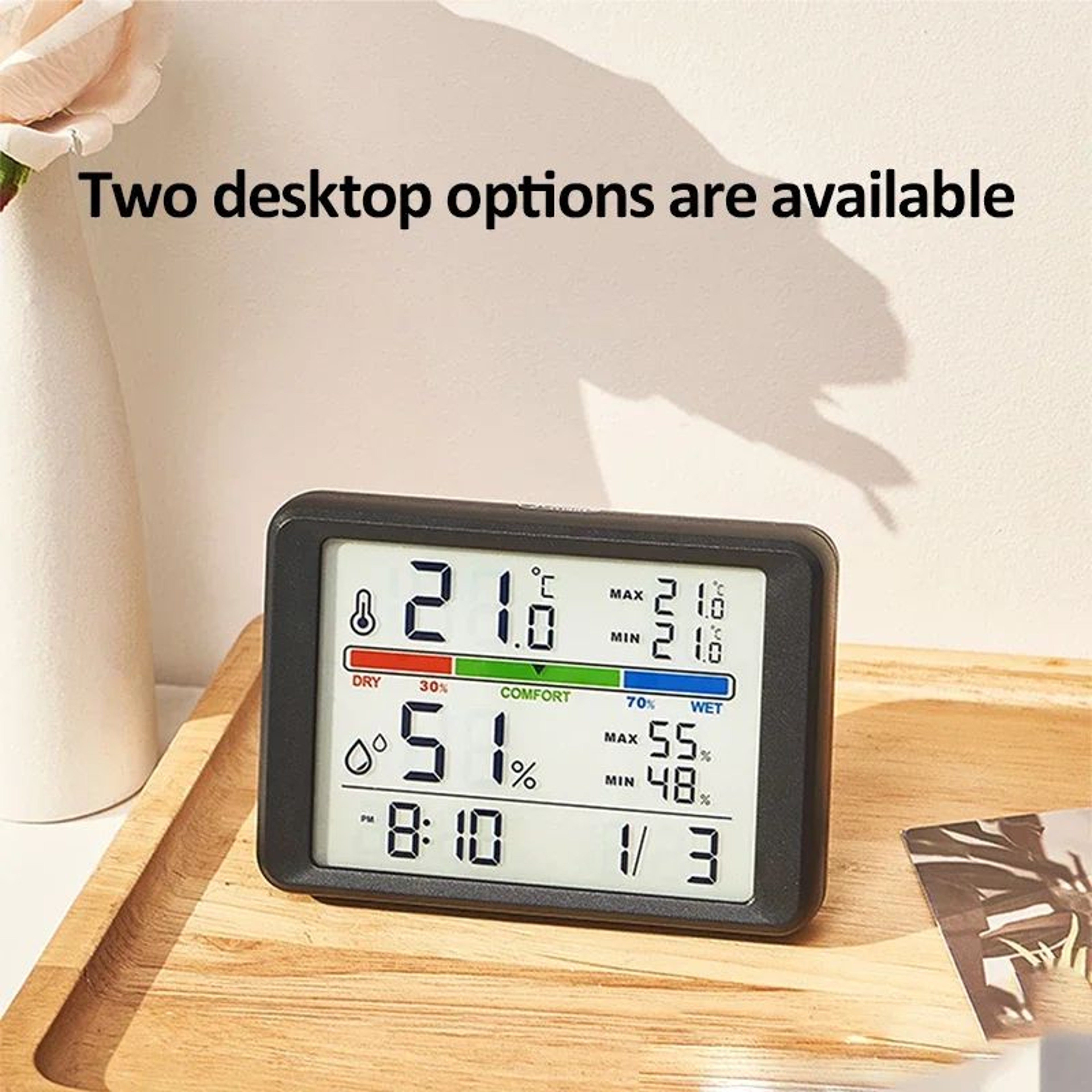Ultra Thin Magnetic Digital Alarm Clock With Temperature Display 3