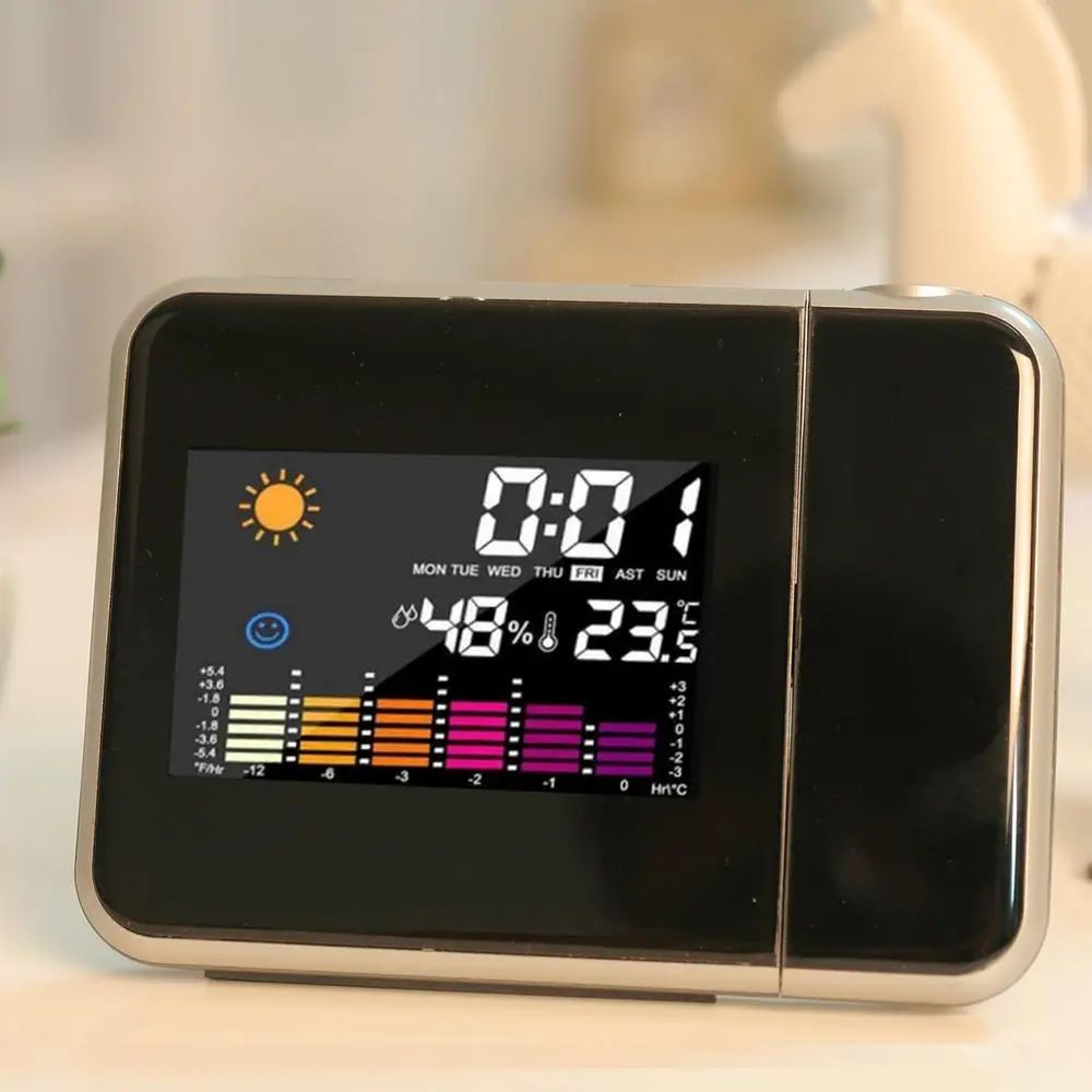 Digital LED Projection Alarm Clock With Adjustable Projector 6