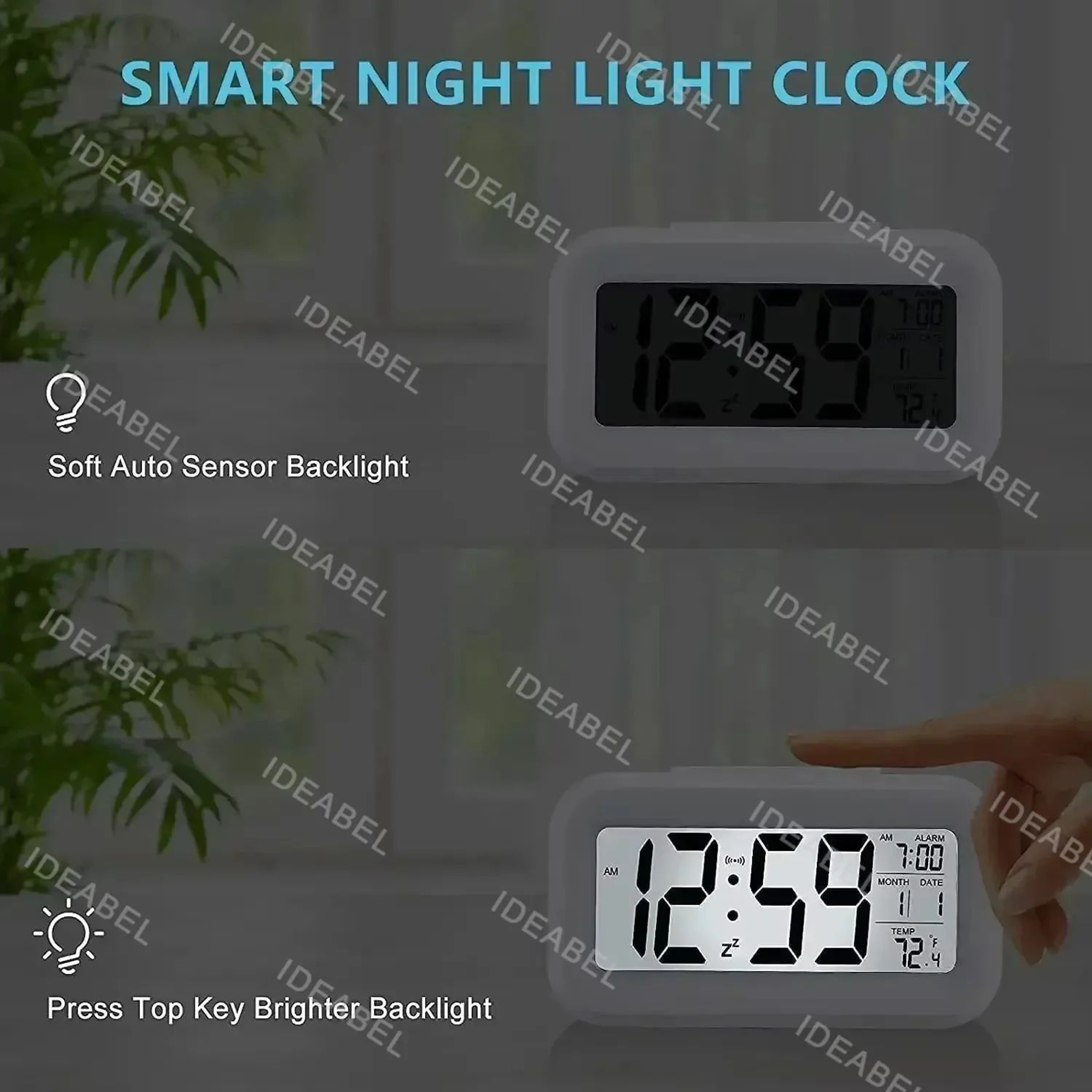 LED Digital Alarm Clock With Backlight And Calendar Display 2