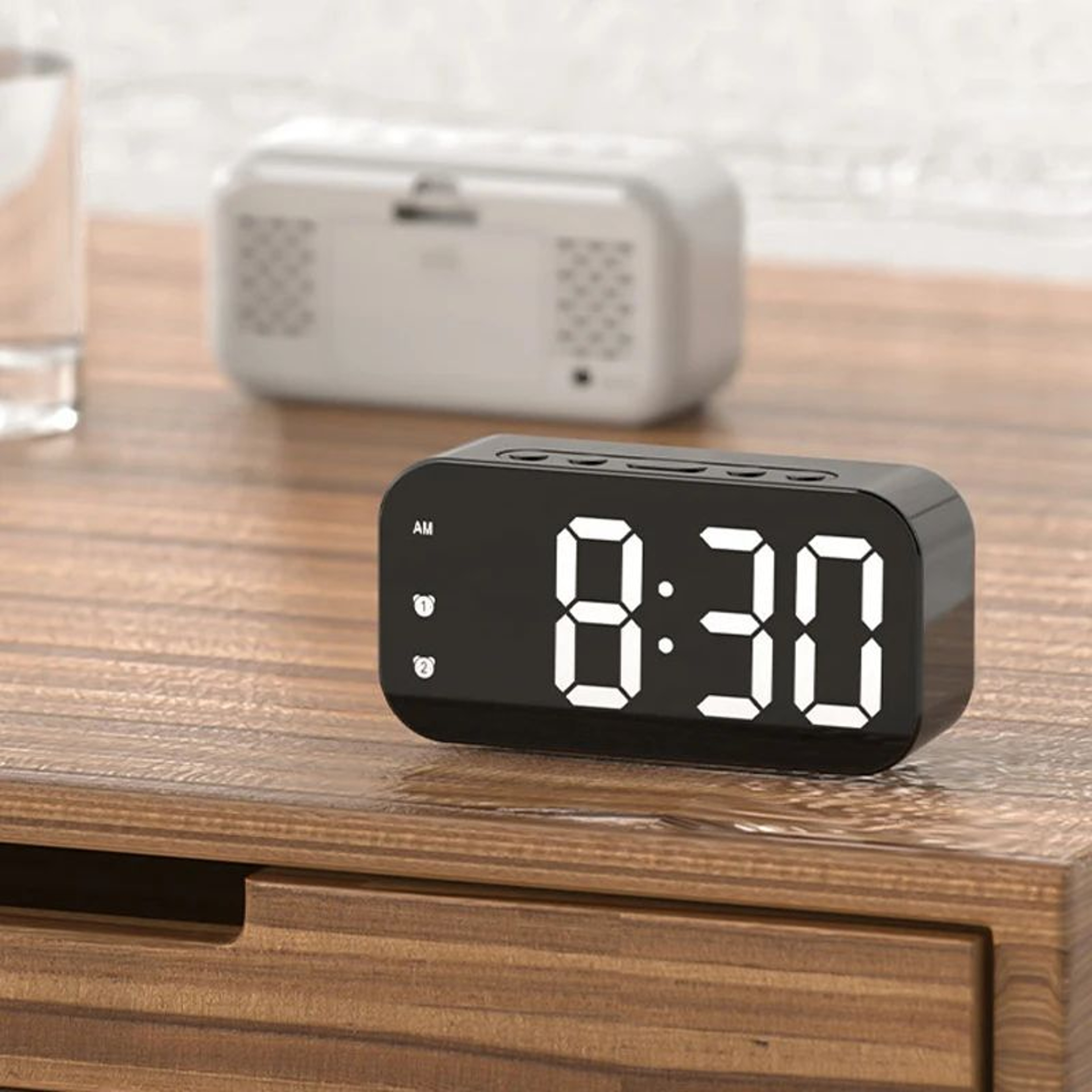 Sound Control LED Digital Alarm Clock With Temperature Display 5