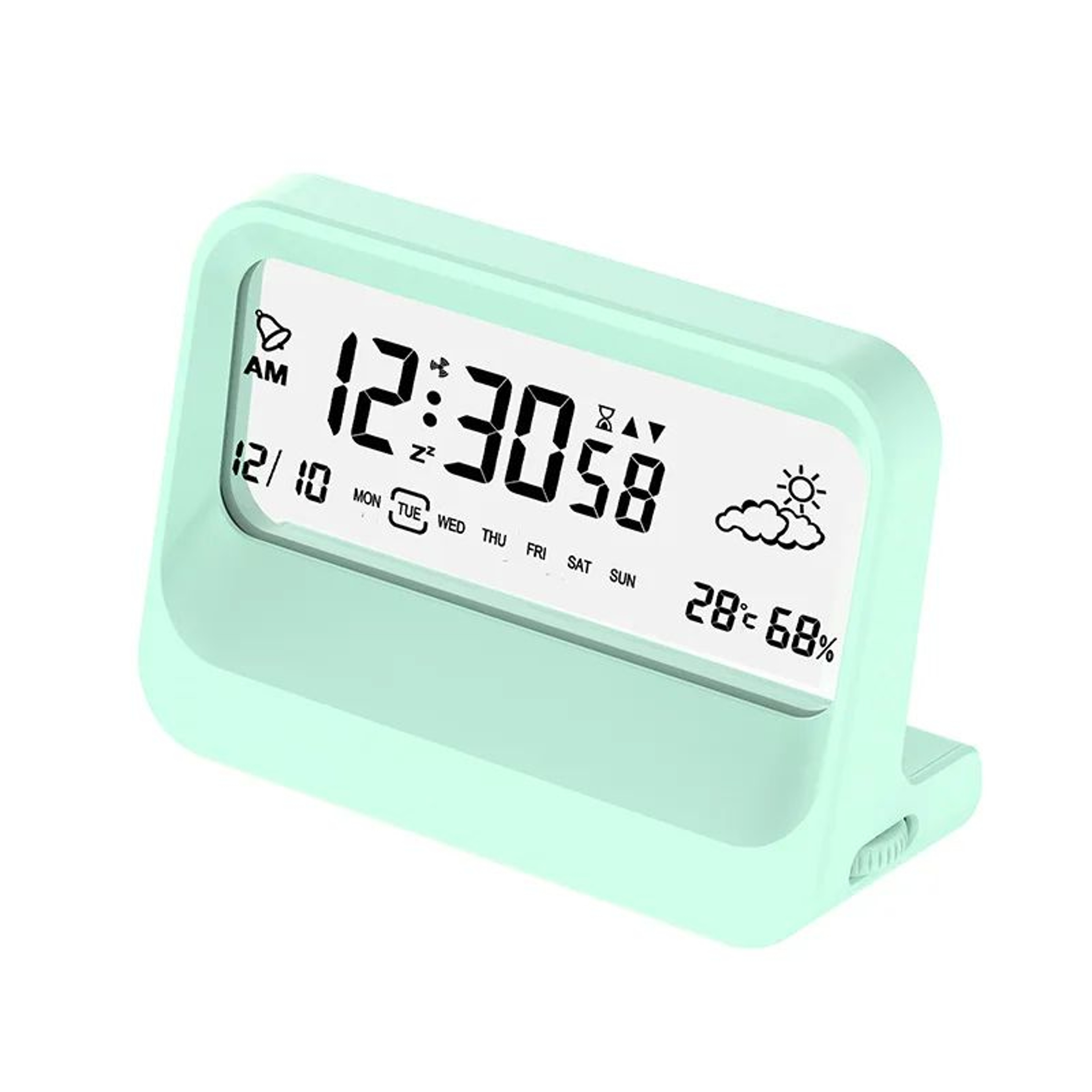 Digital LCD Alarm Clock With Temperature Humidity And Countdown 7