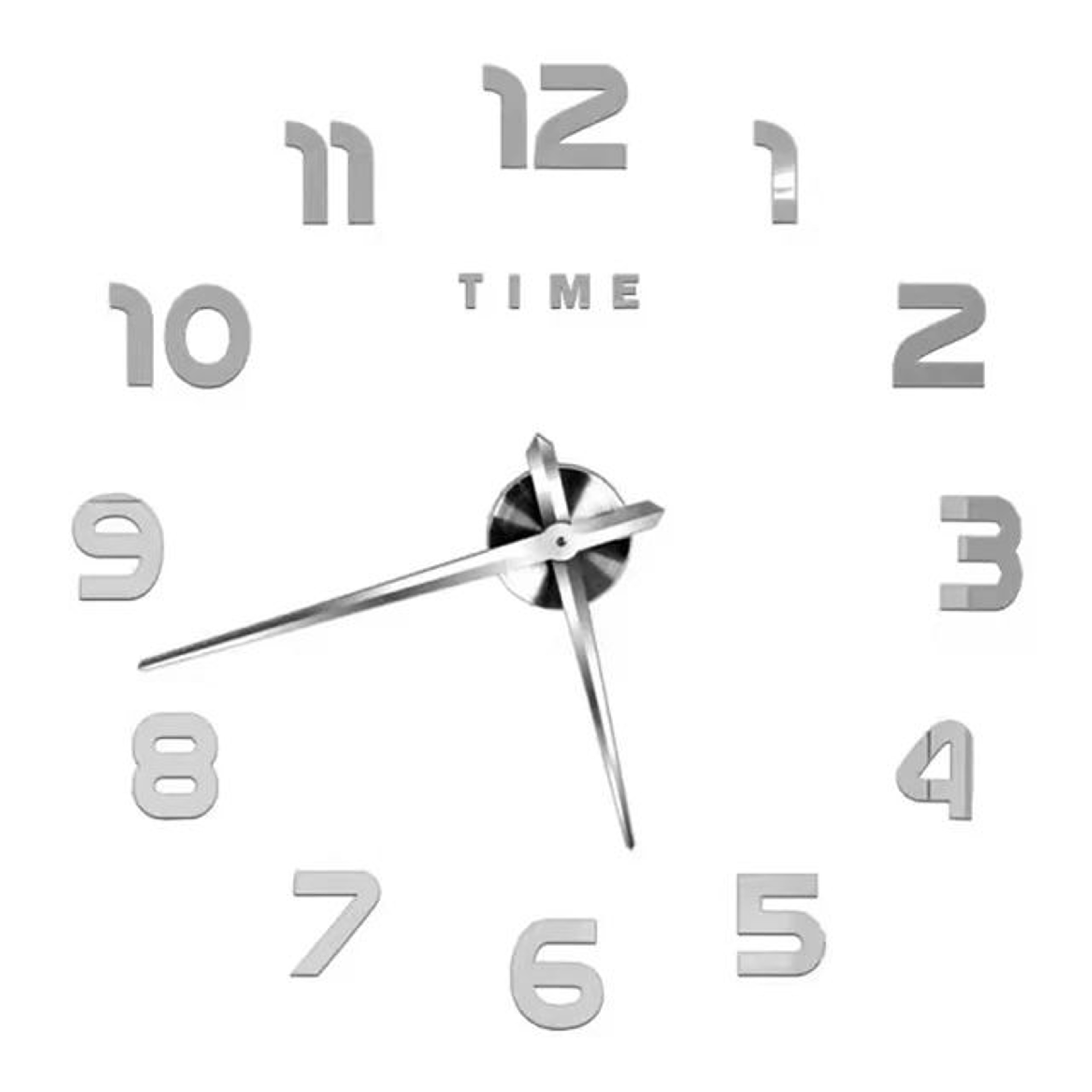 Modern 3D DIY Acrylic Mirror Wall Clock For Living Room Decor 7