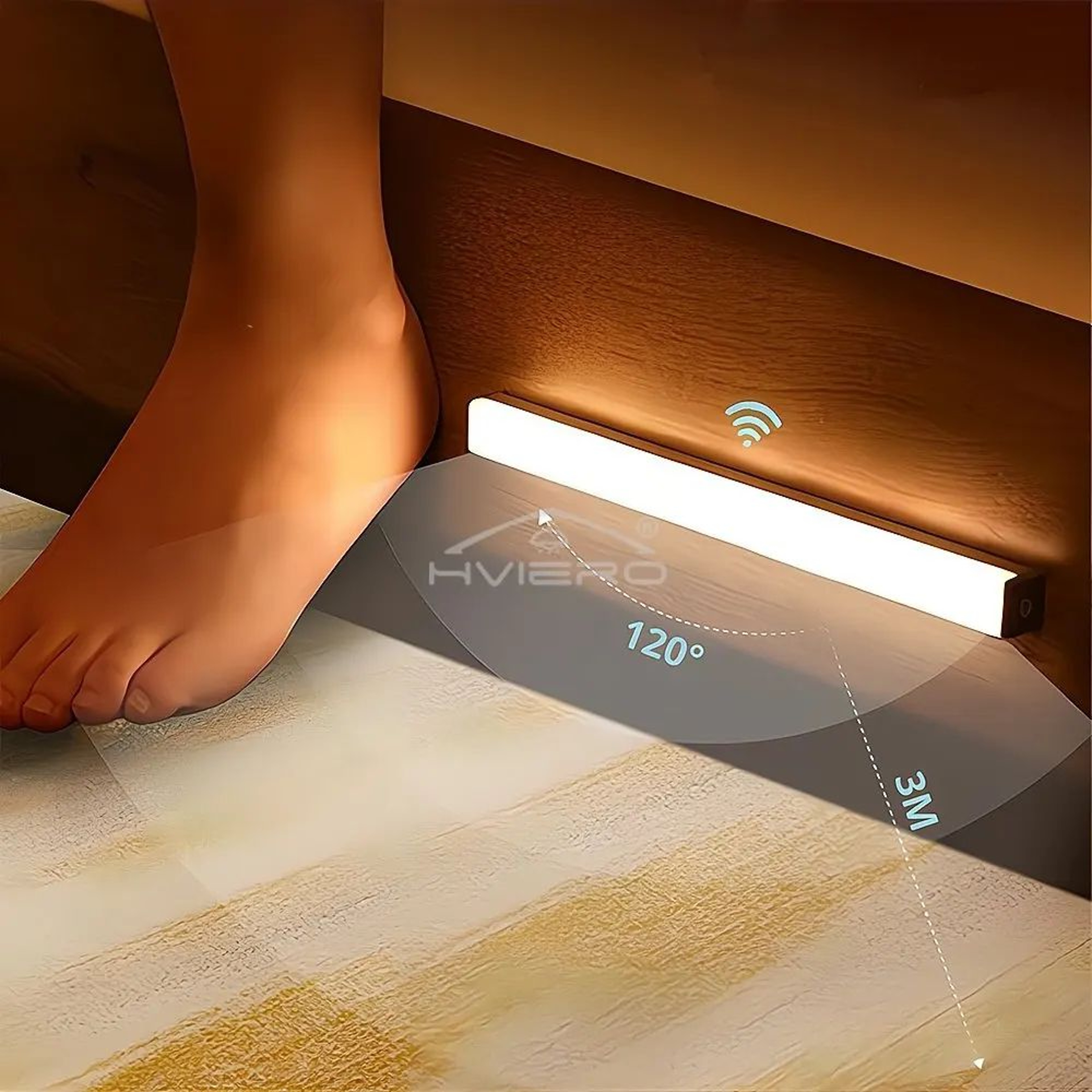Rechargeable Motion Sensor LED Night Light With Magnetic Mount 3