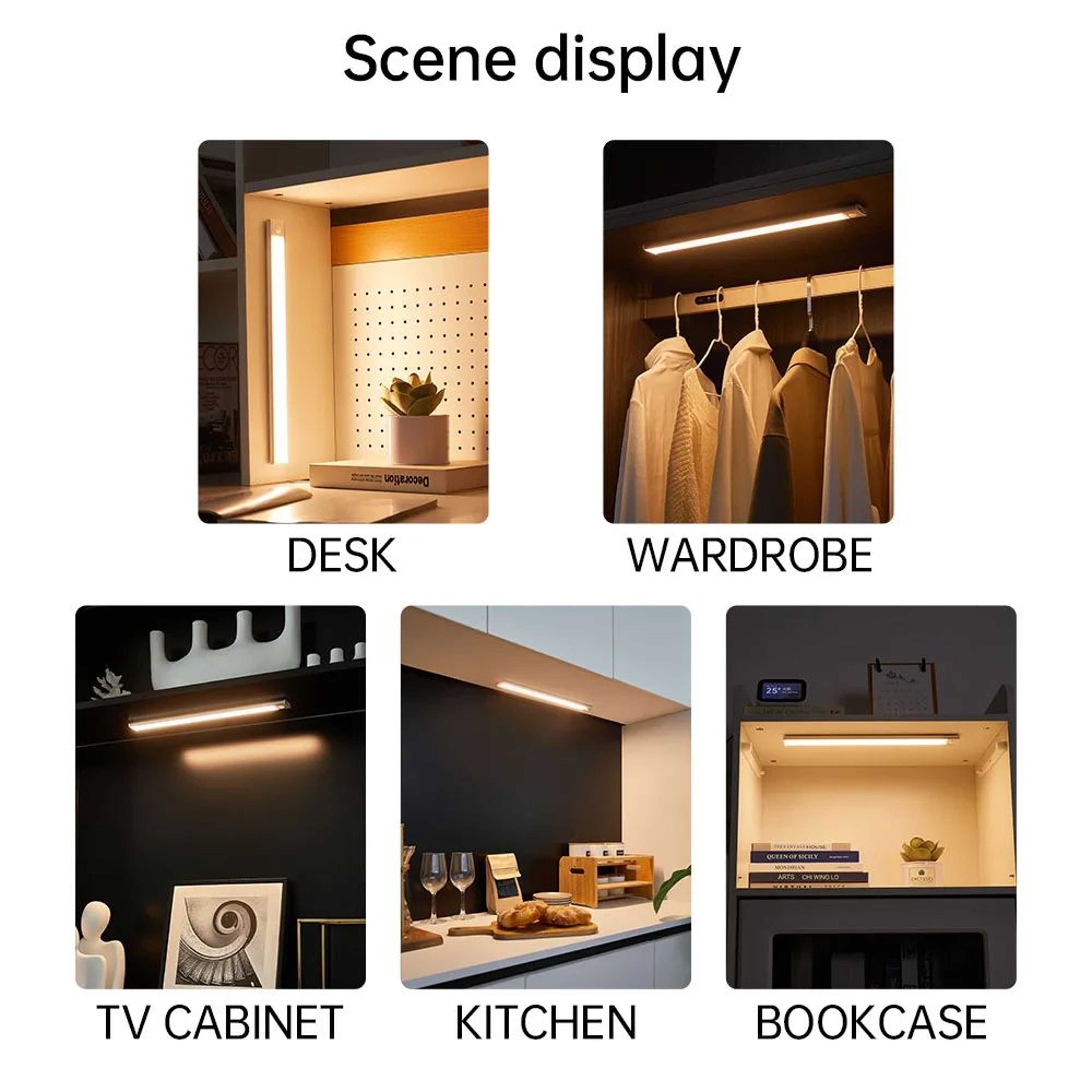 Motion Sensor LED Under Cabinet Night Light For Closet And Kitchen 5