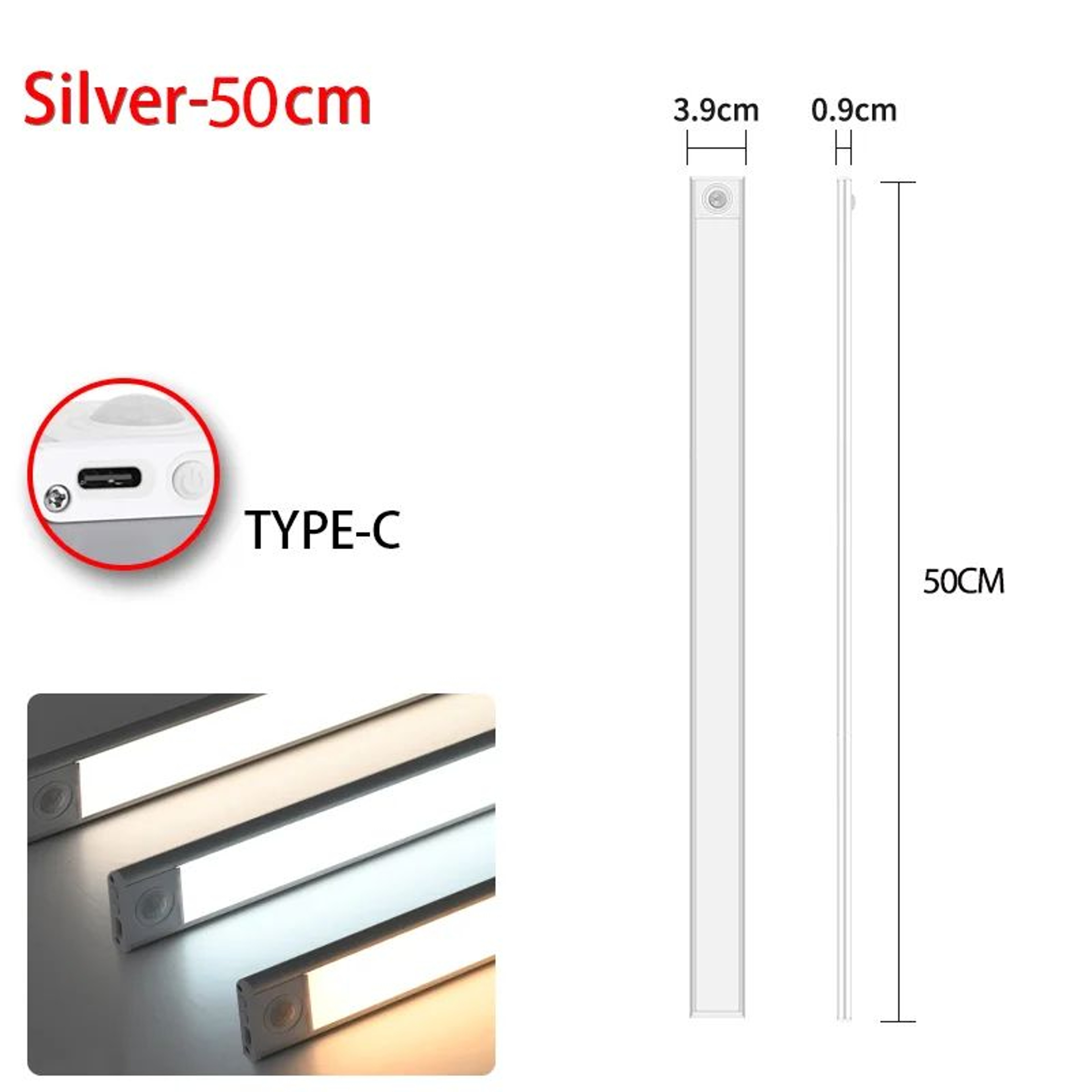 Motion Sensor LED Under Cabinet Night Light For Closet And Kitchen 12