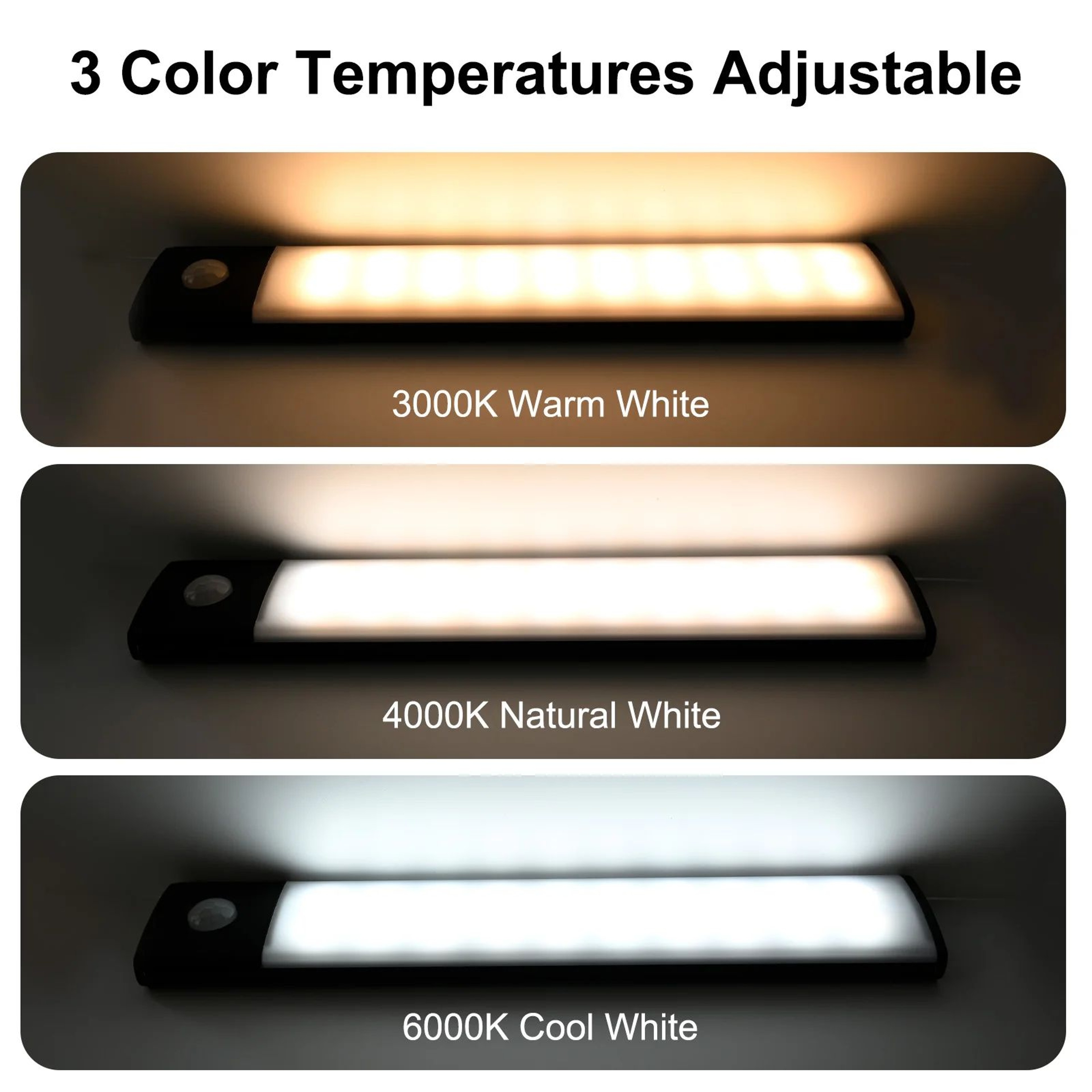 Ultra Thin Rechargeable Motion Sensor LED Cabinet Light 1