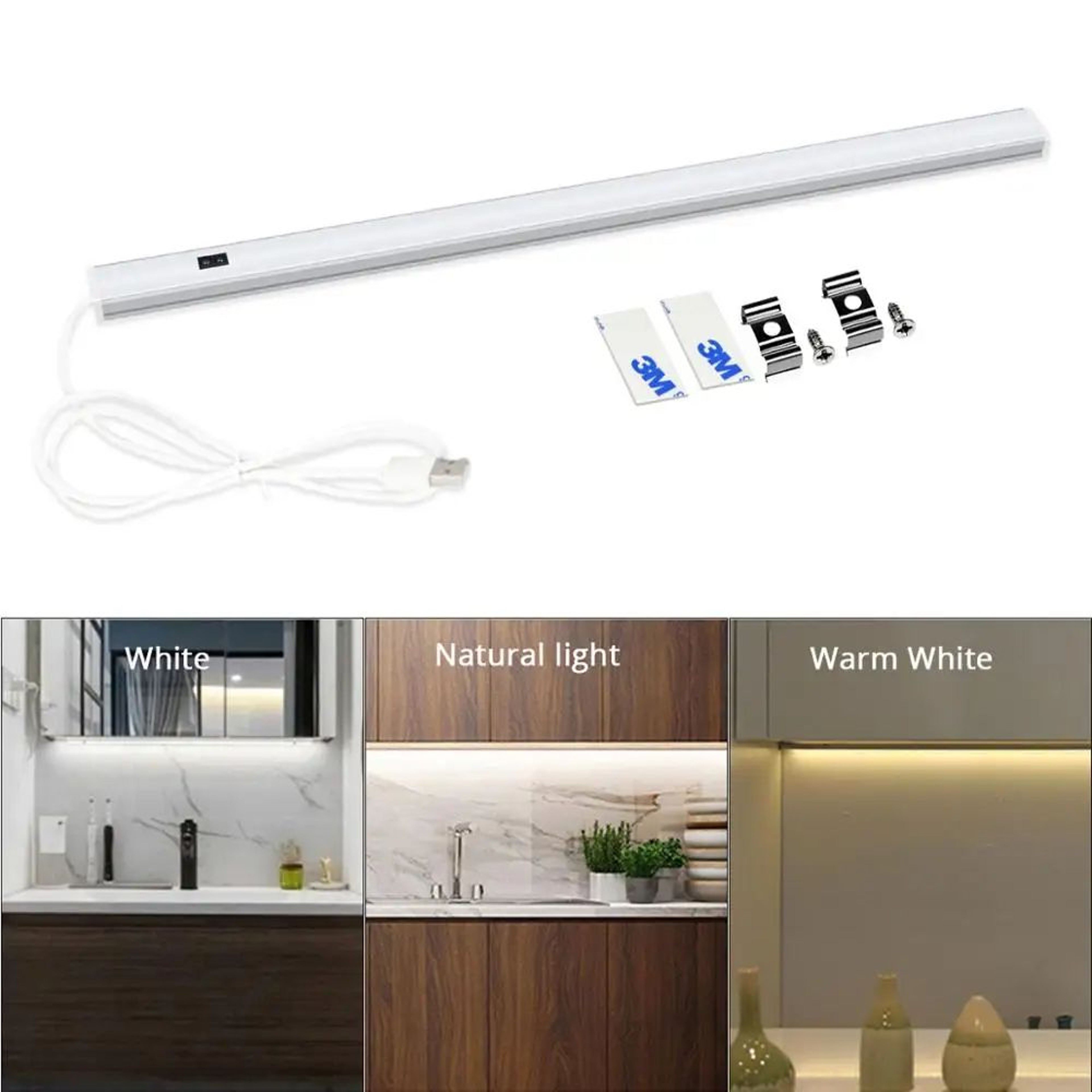 USB Hand Sweep Sensor LED Cabinet Light For Kitchen And Wardrobe 3