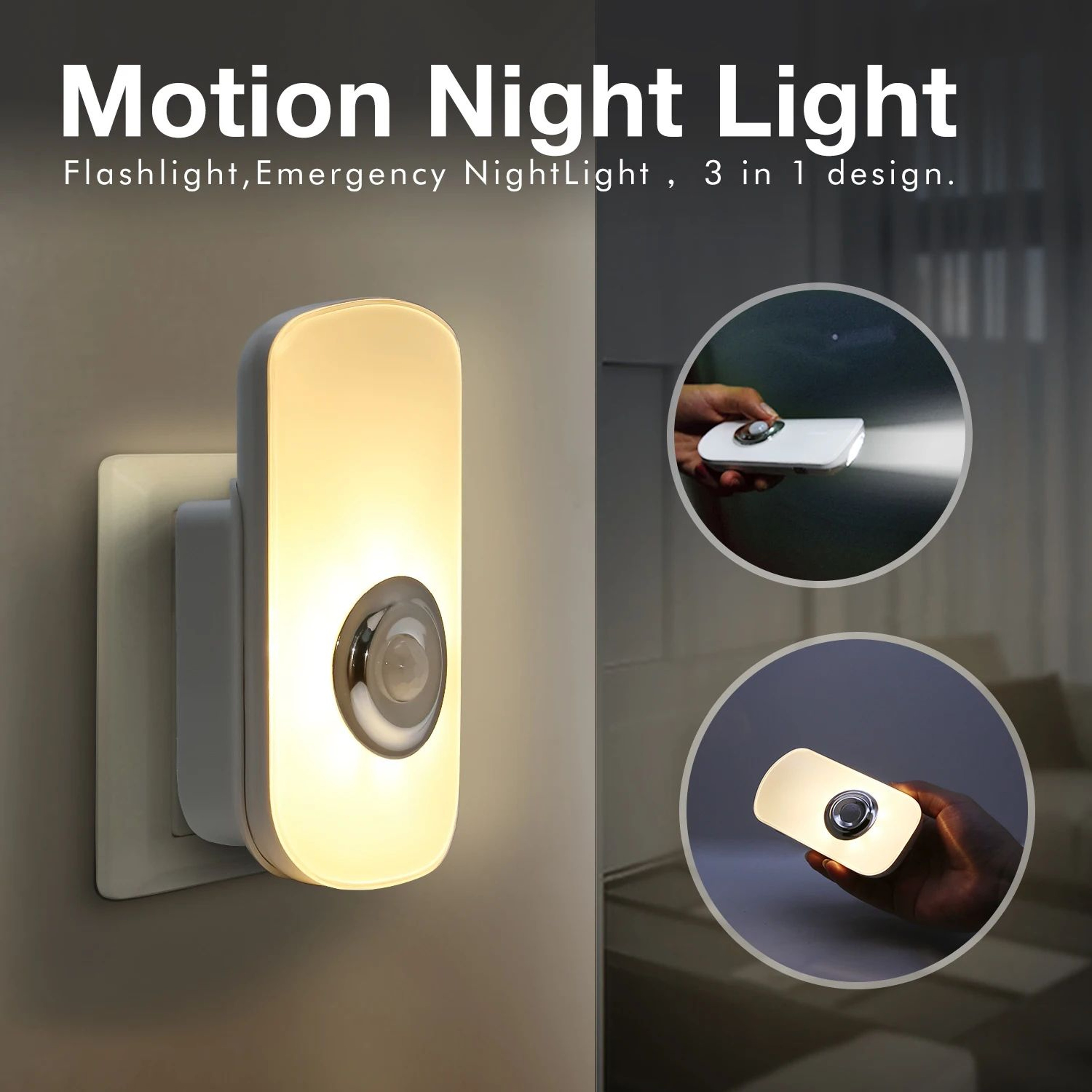 3 In 1 Smart Motion Sensor LED Night Light 0