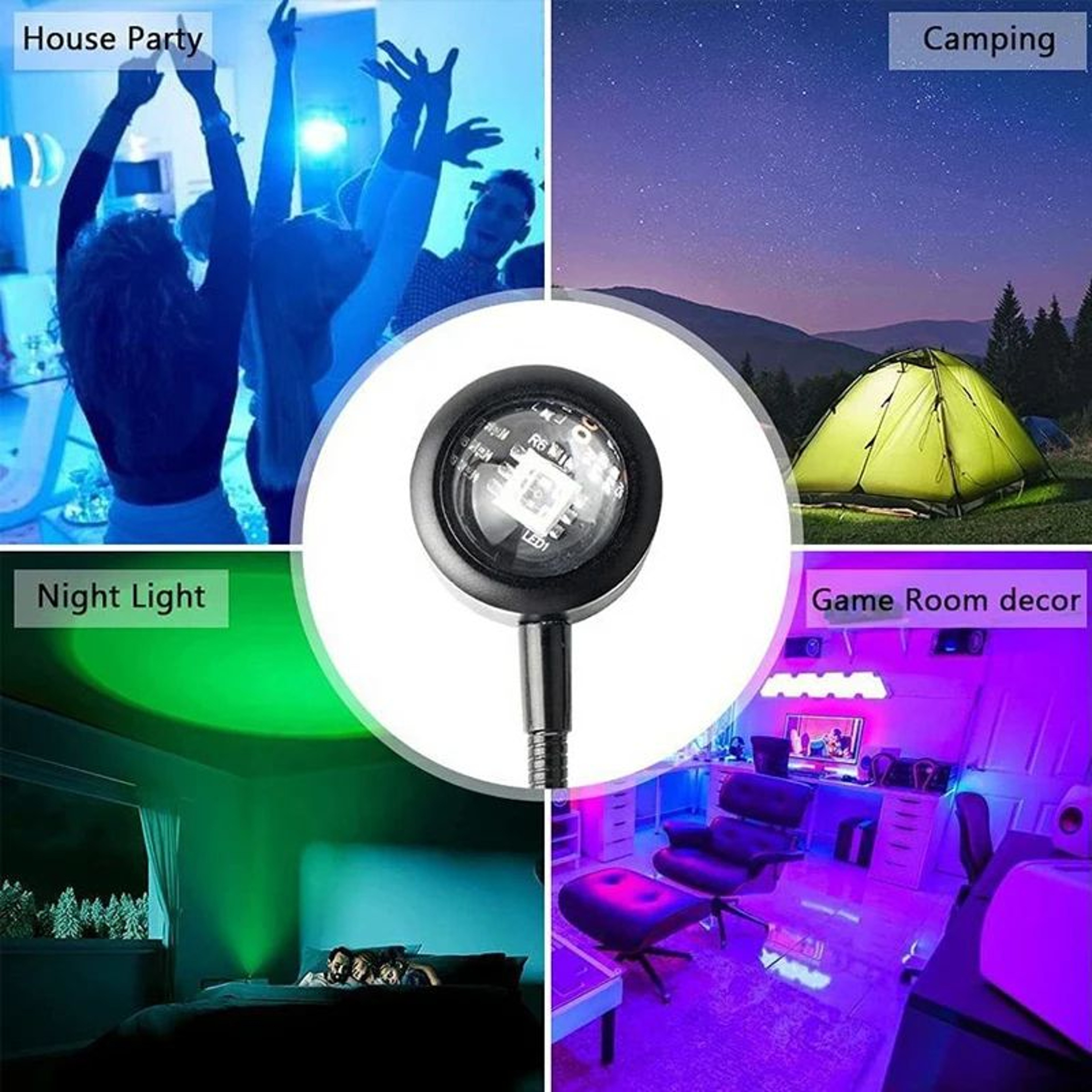 USB LED Sunset Projector Ambient Atmosphere Lamp 5