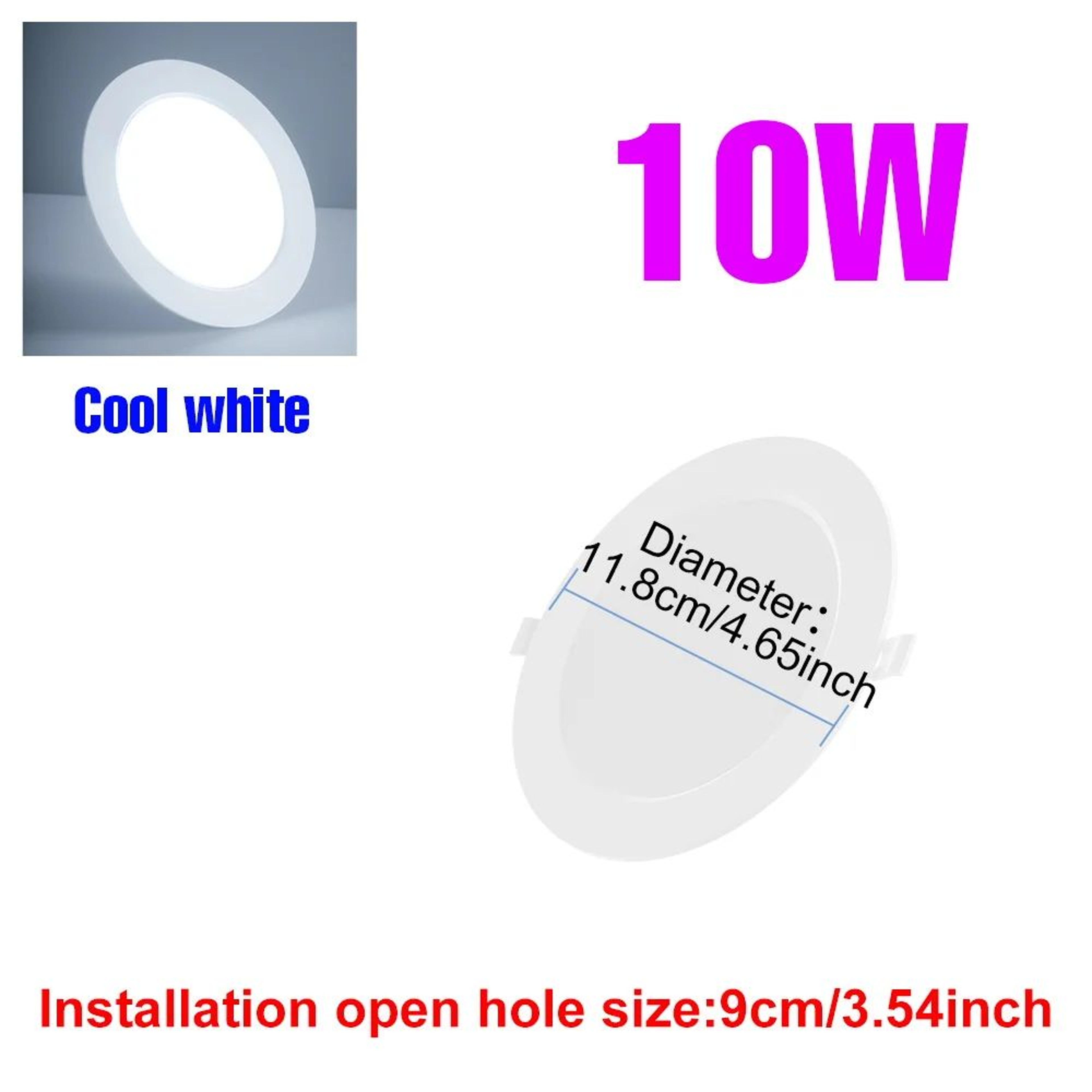 Round Recessed LED Ceiling Downlight 7