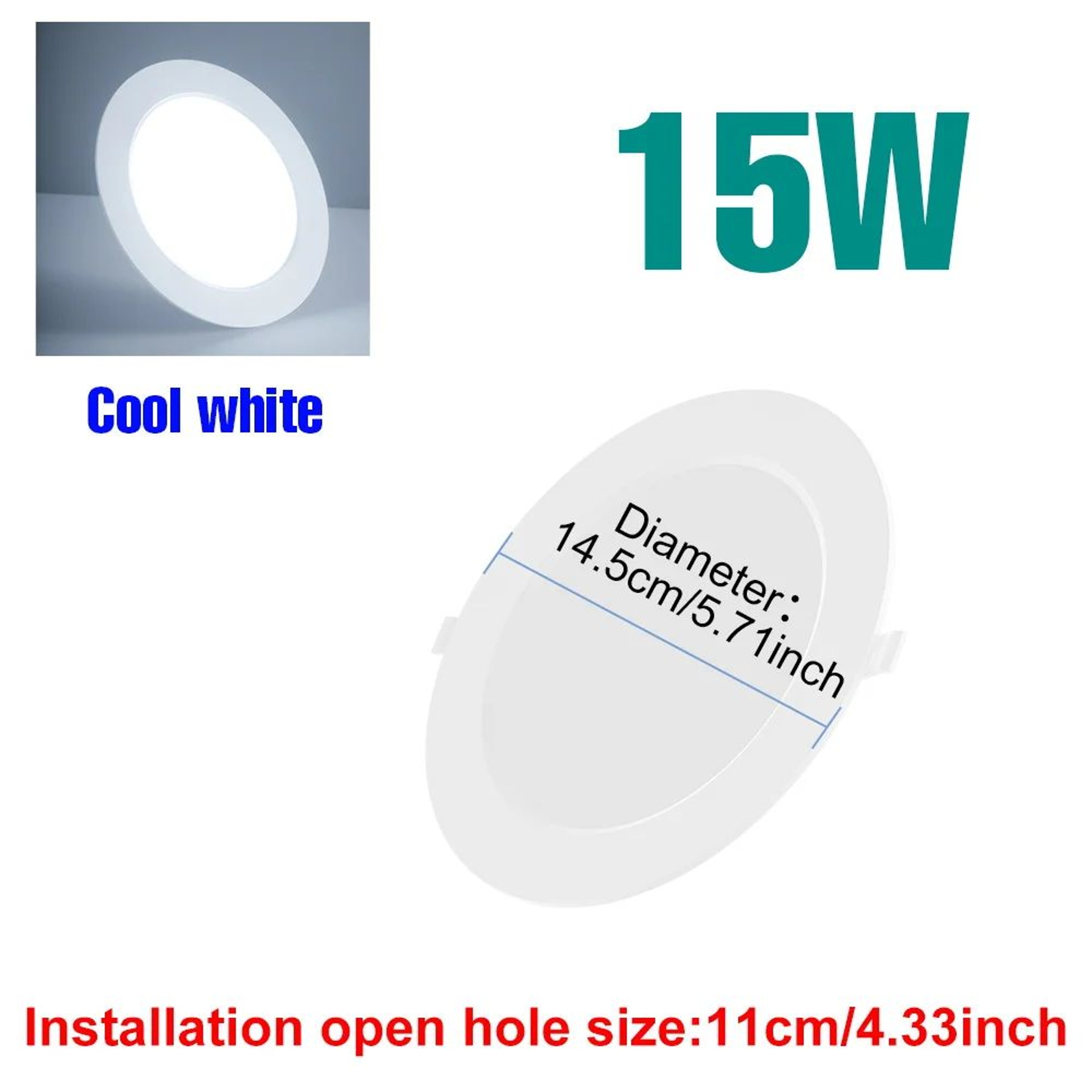 Round Recessed LED Ceiling Downlight 8