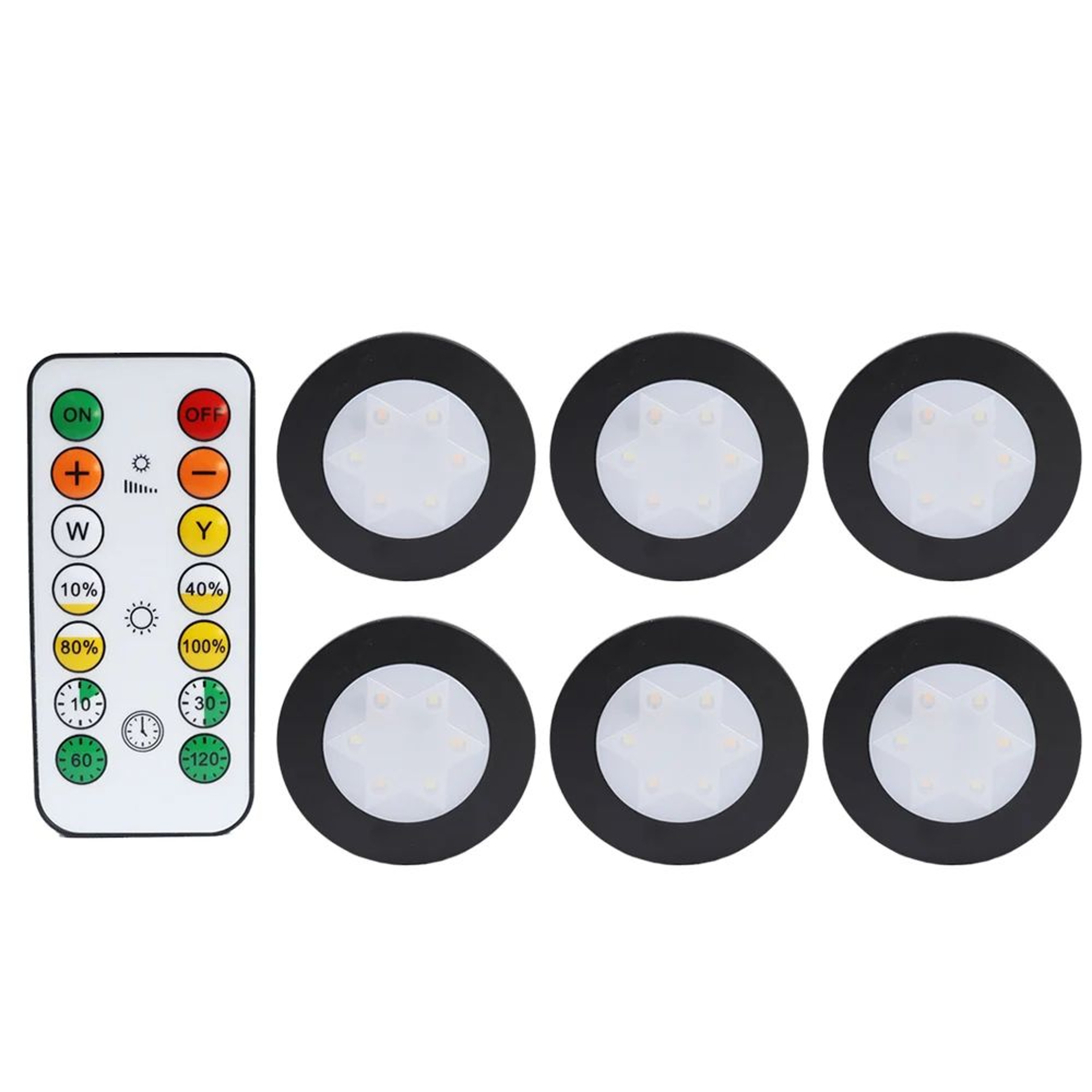 Round Dimmable LED Cabinet Light With Remote Control 20