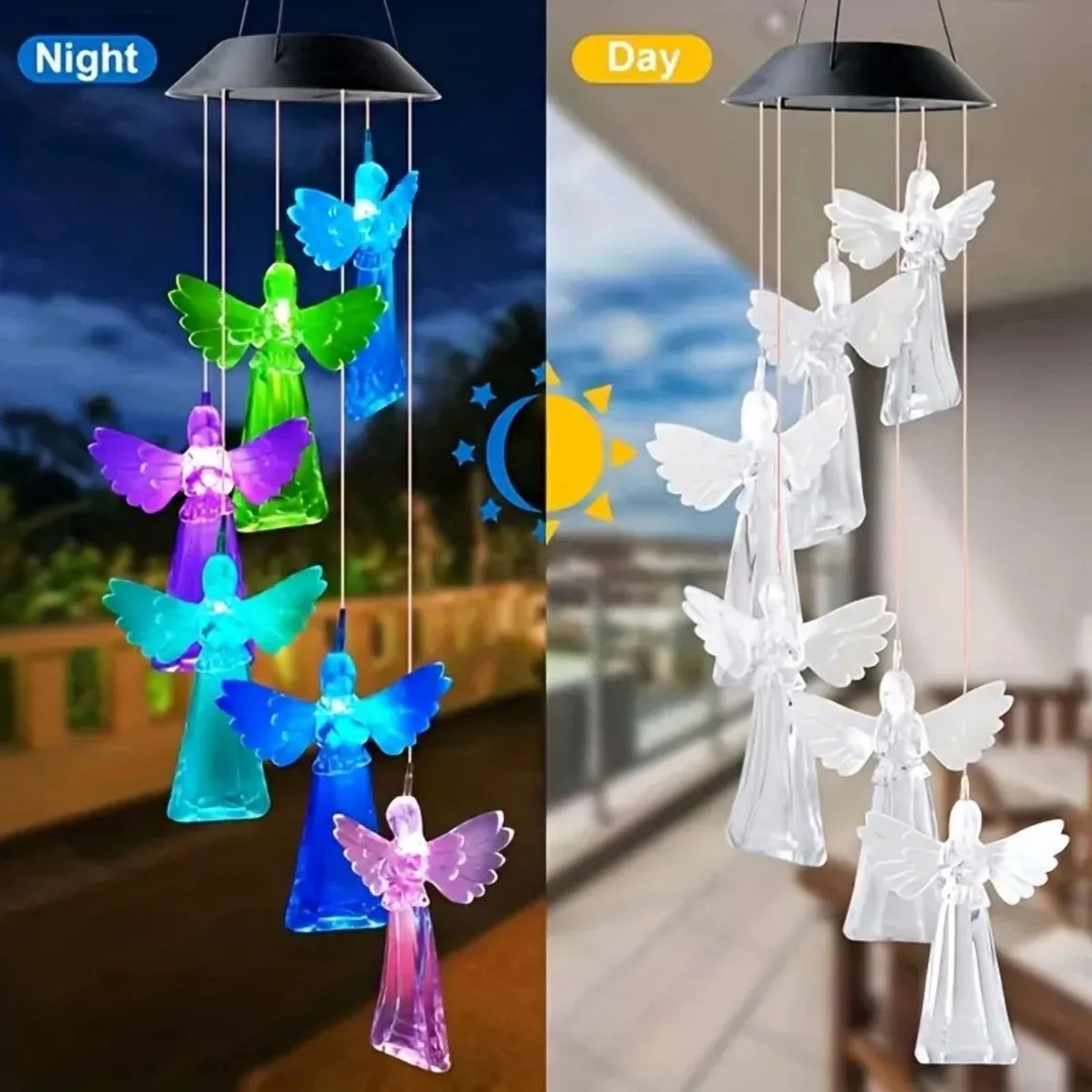 Color Changing LED Wind Chime Hanging Garden Light 1