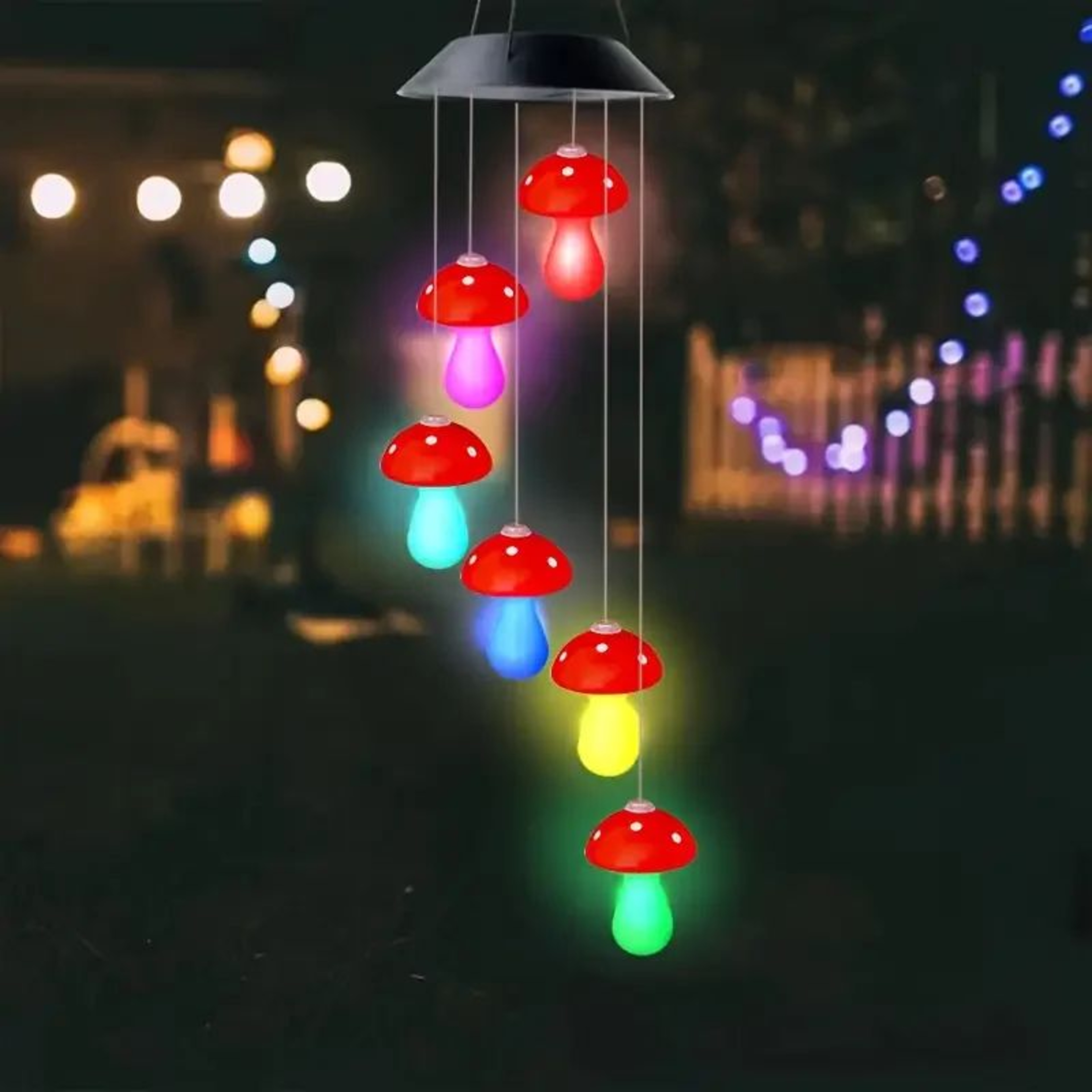 Color Changing LED Wind Chime Hanging Garden Light 7
