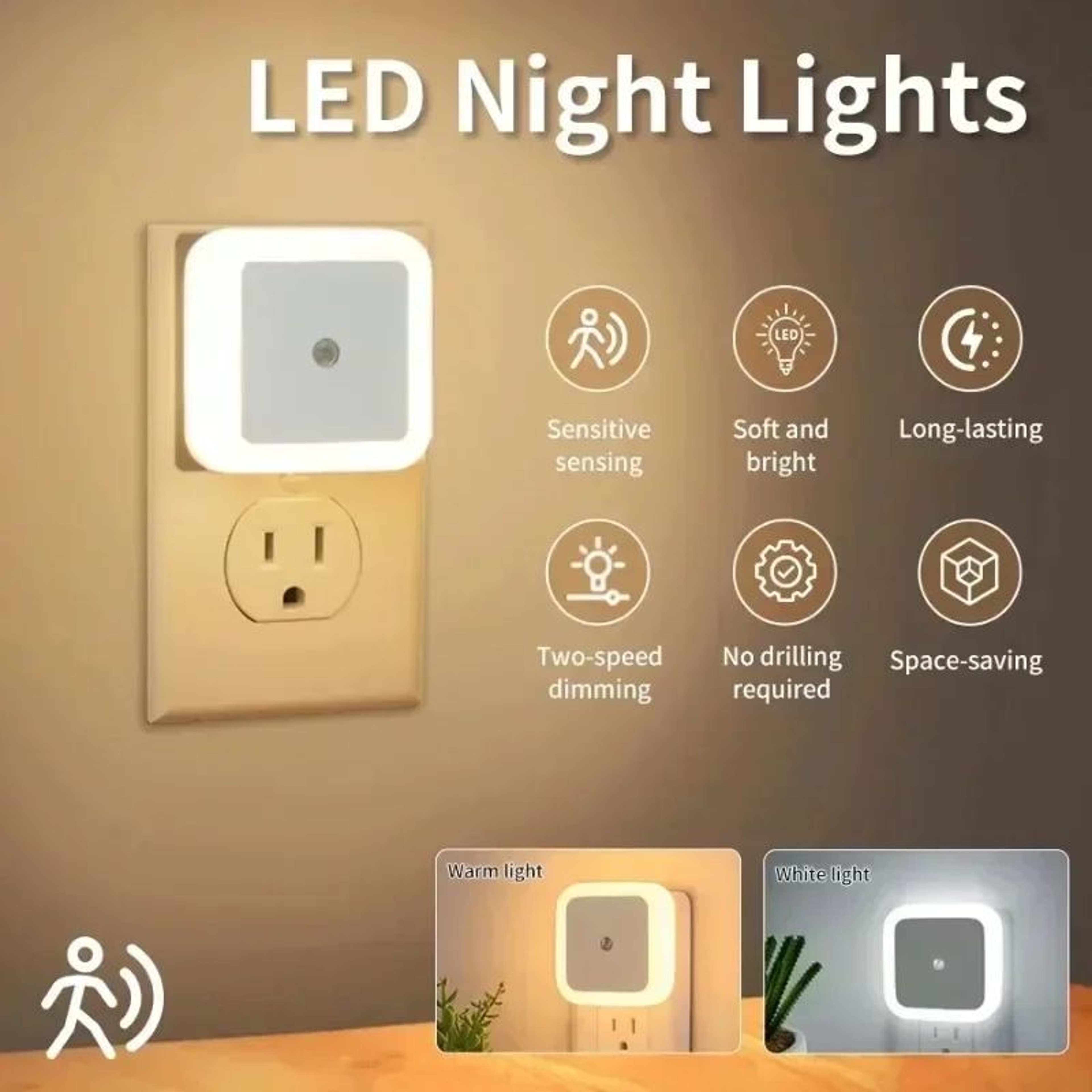 Wireless LED Sensor Night Light For Bedroom And Kids Room 0