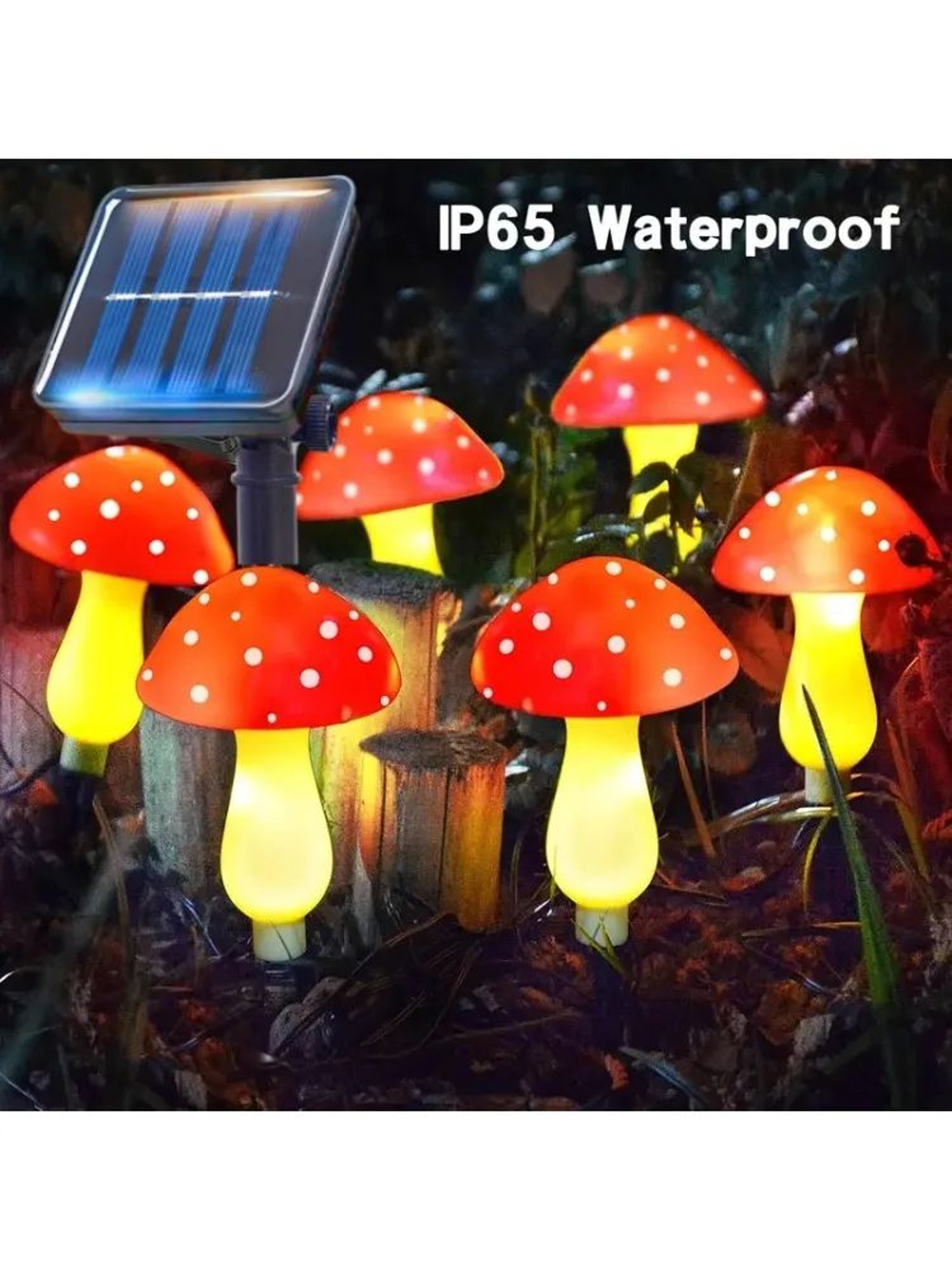 Solar LED Mushroom Garden Lights For Outdoor Decor 6