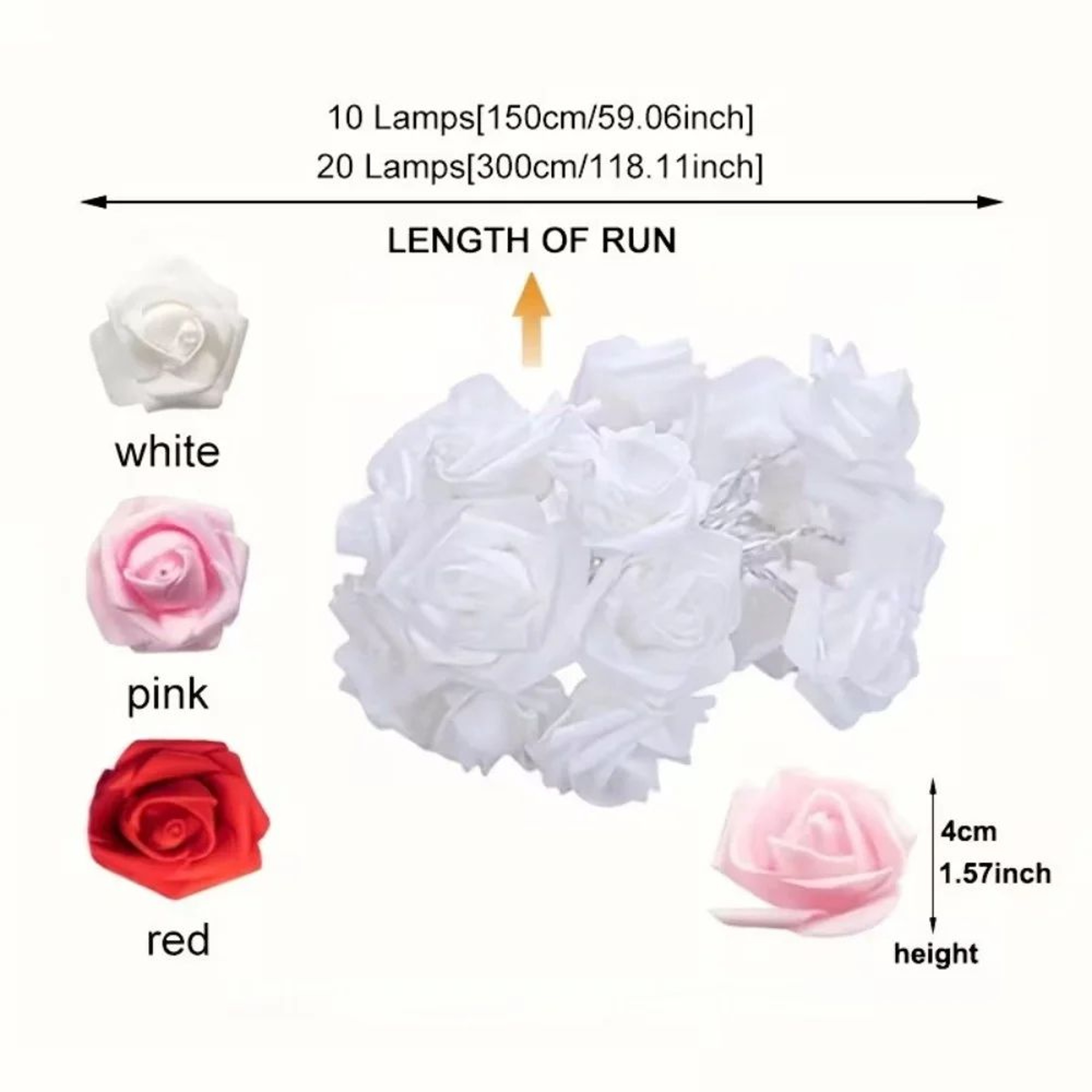 Artificial Rose Fairy String Lights For Romantic Decor 5