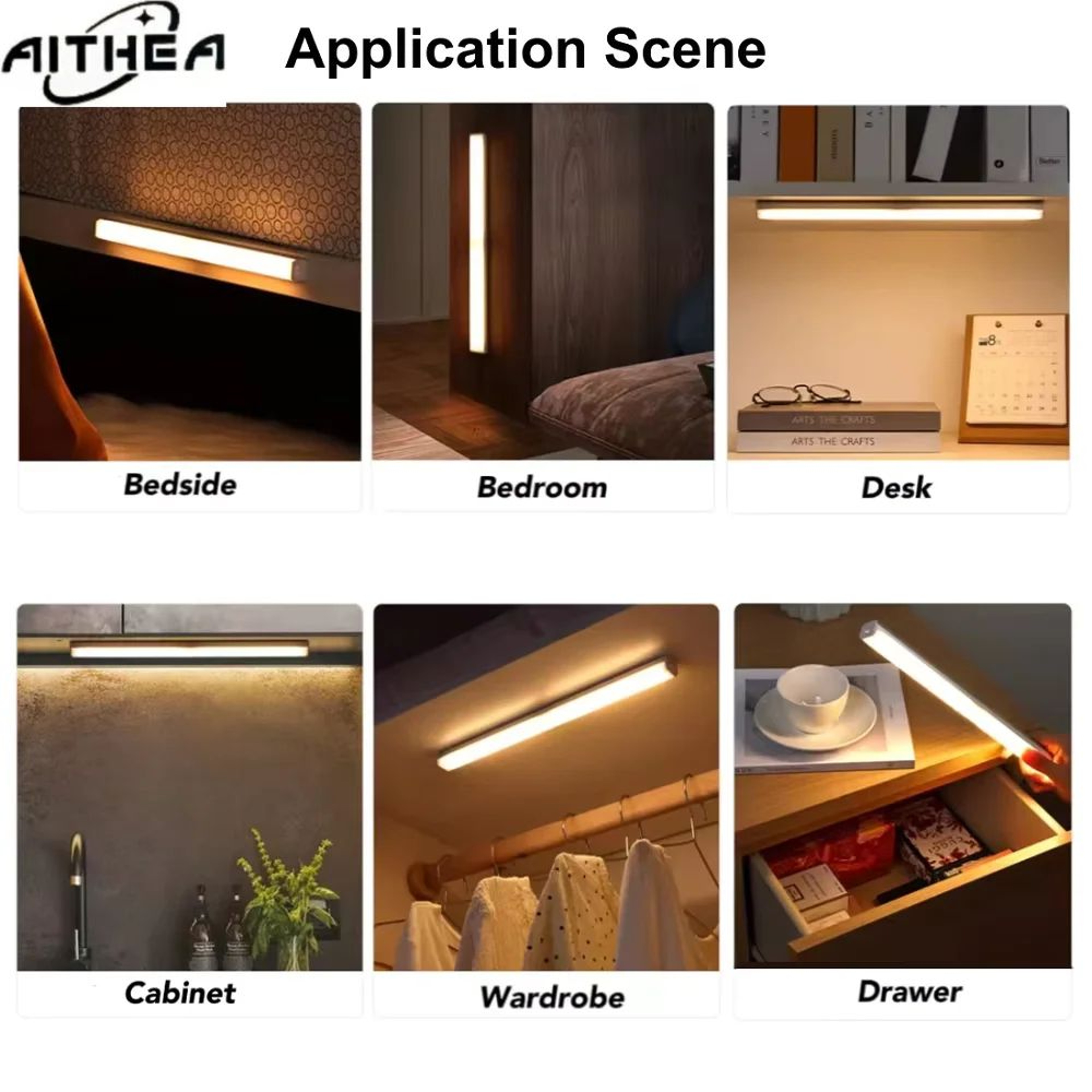 AITHEA Wireless Motion Sensor Rechargeable LED Bar Light 1