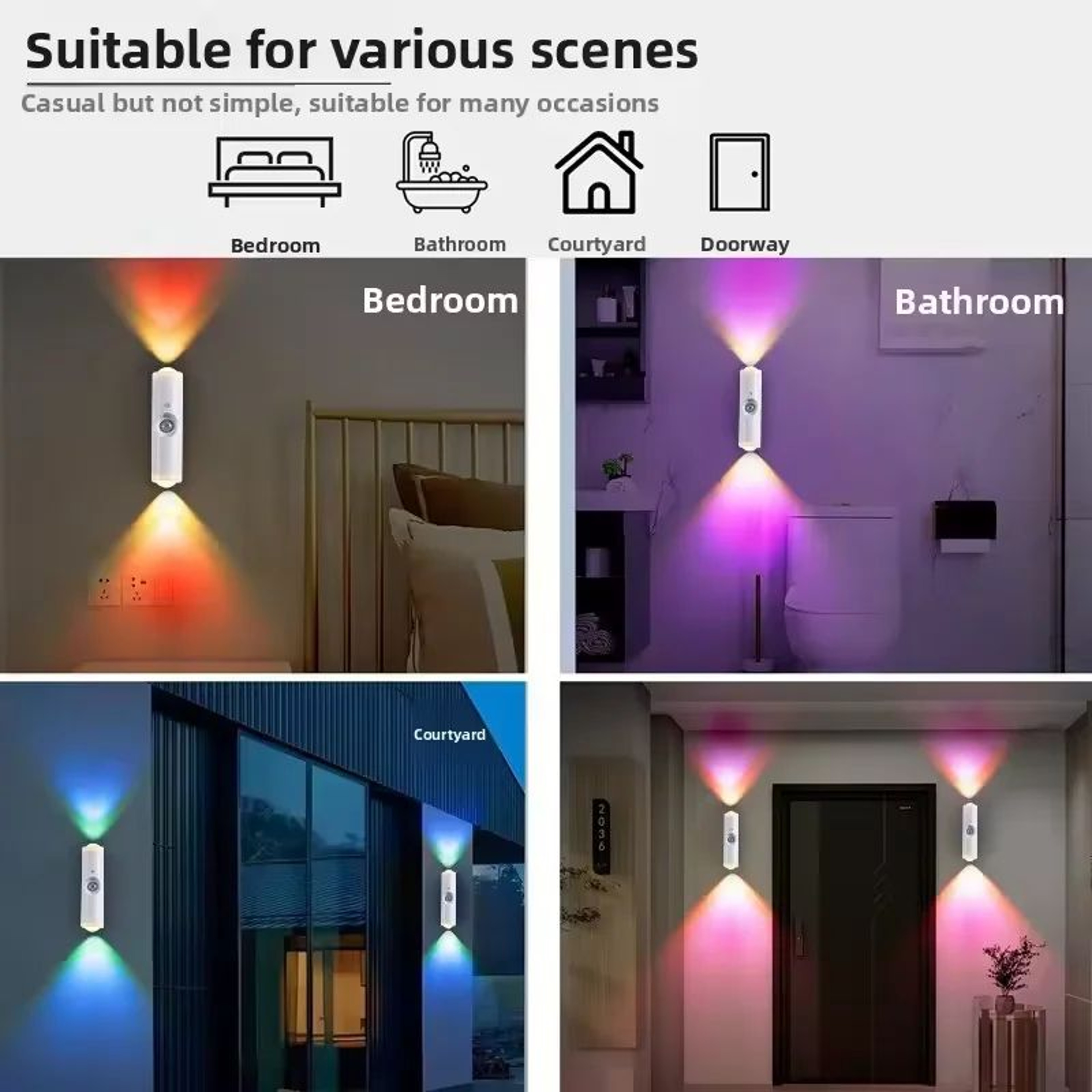 RGB Motion Sensor Magnetic LED Night Light 5