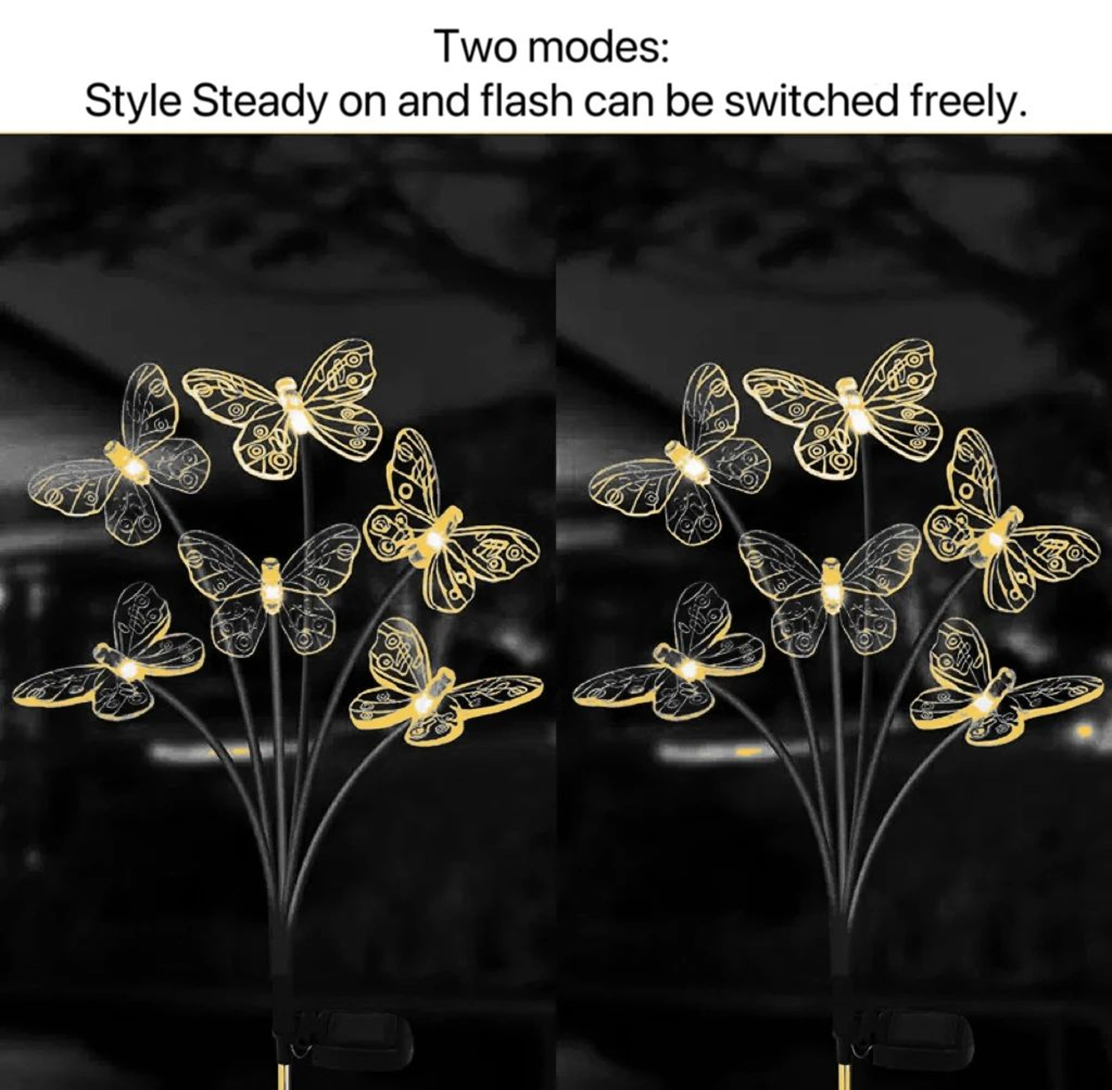 Solar Butterfly LED Garden Stake Light 4