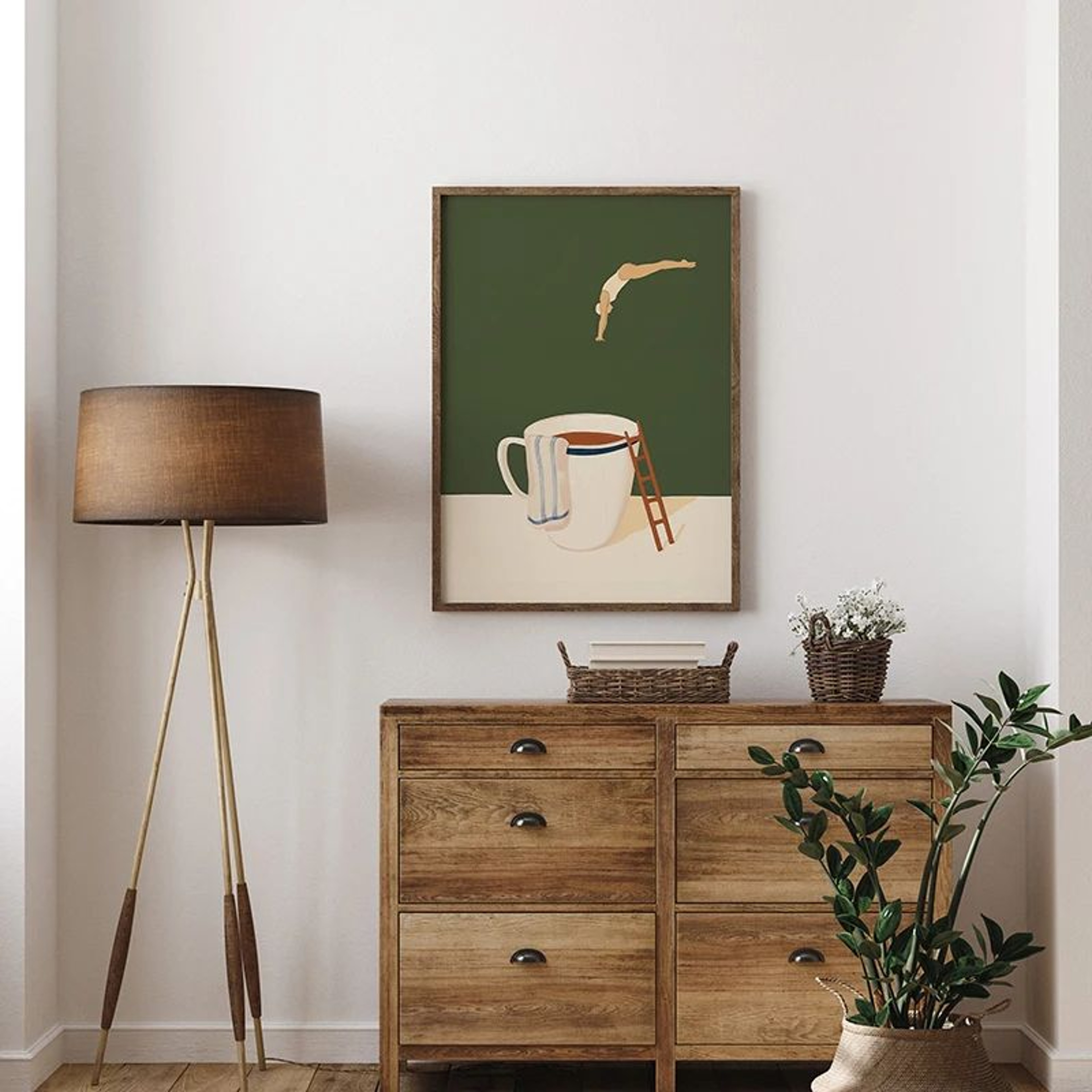 Coffee Diver Canvas Wall Art Poster 3