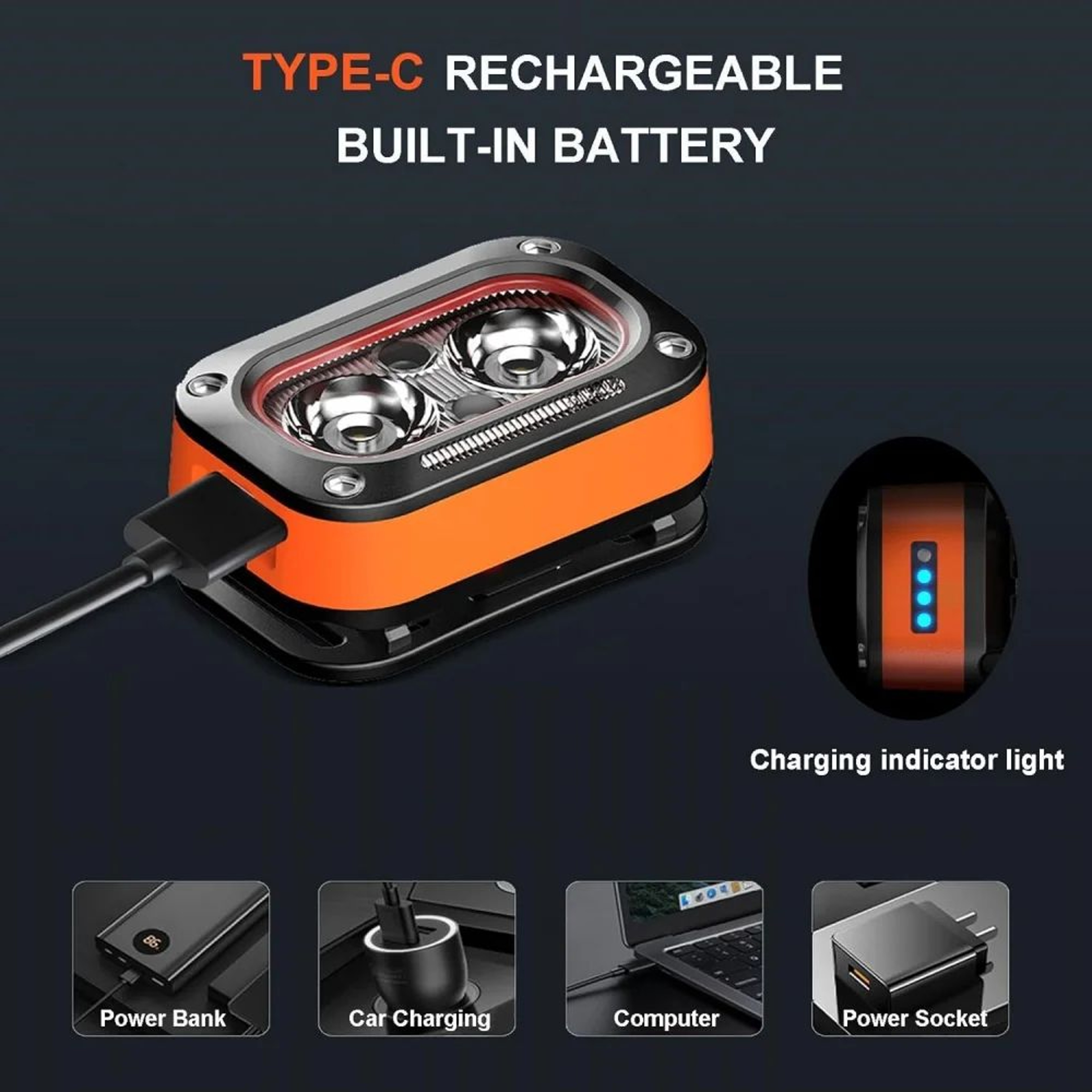 Rechargeable Motion Sensor LED Headlamp 1