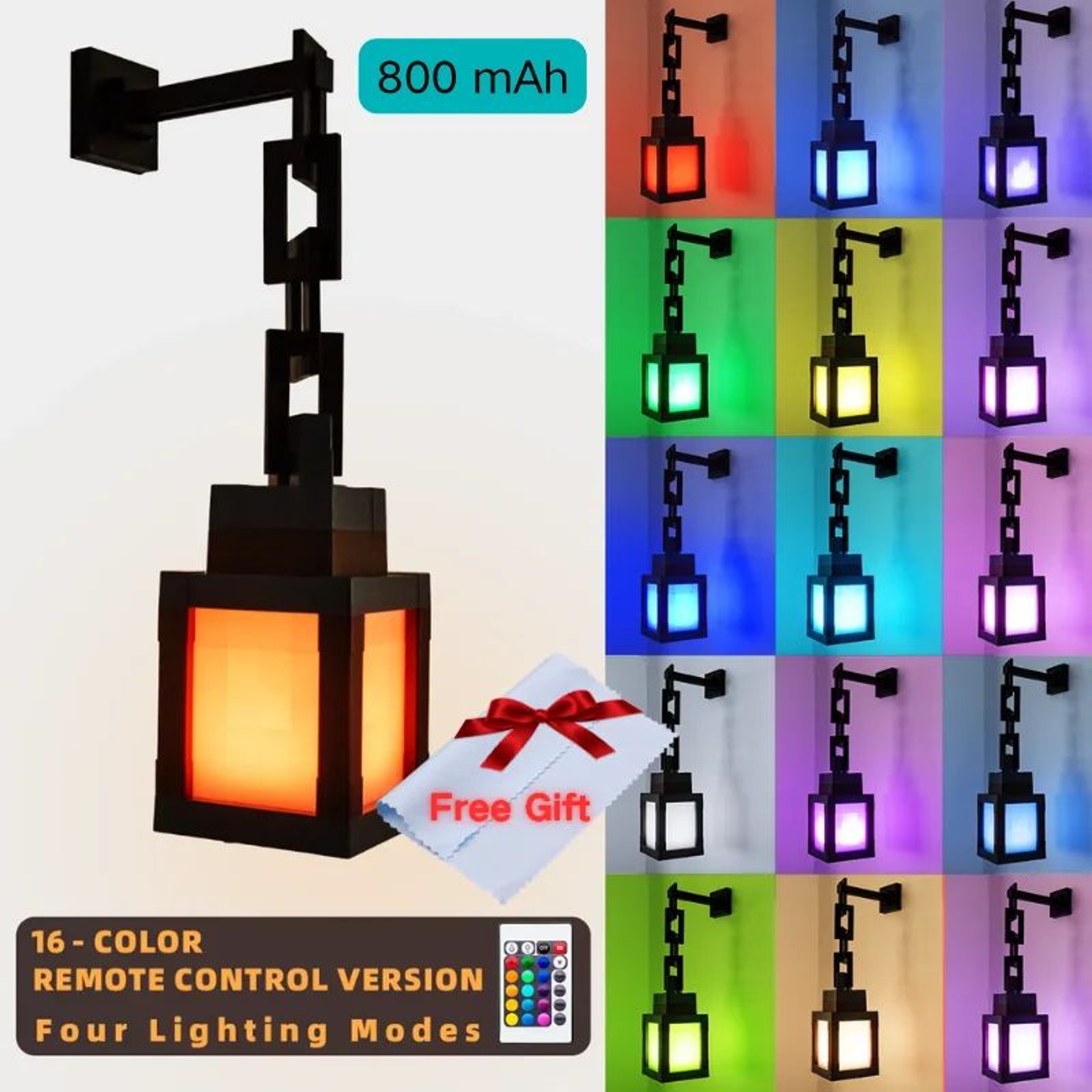 Pixel Style 16 Color Portable LED Night Light 9