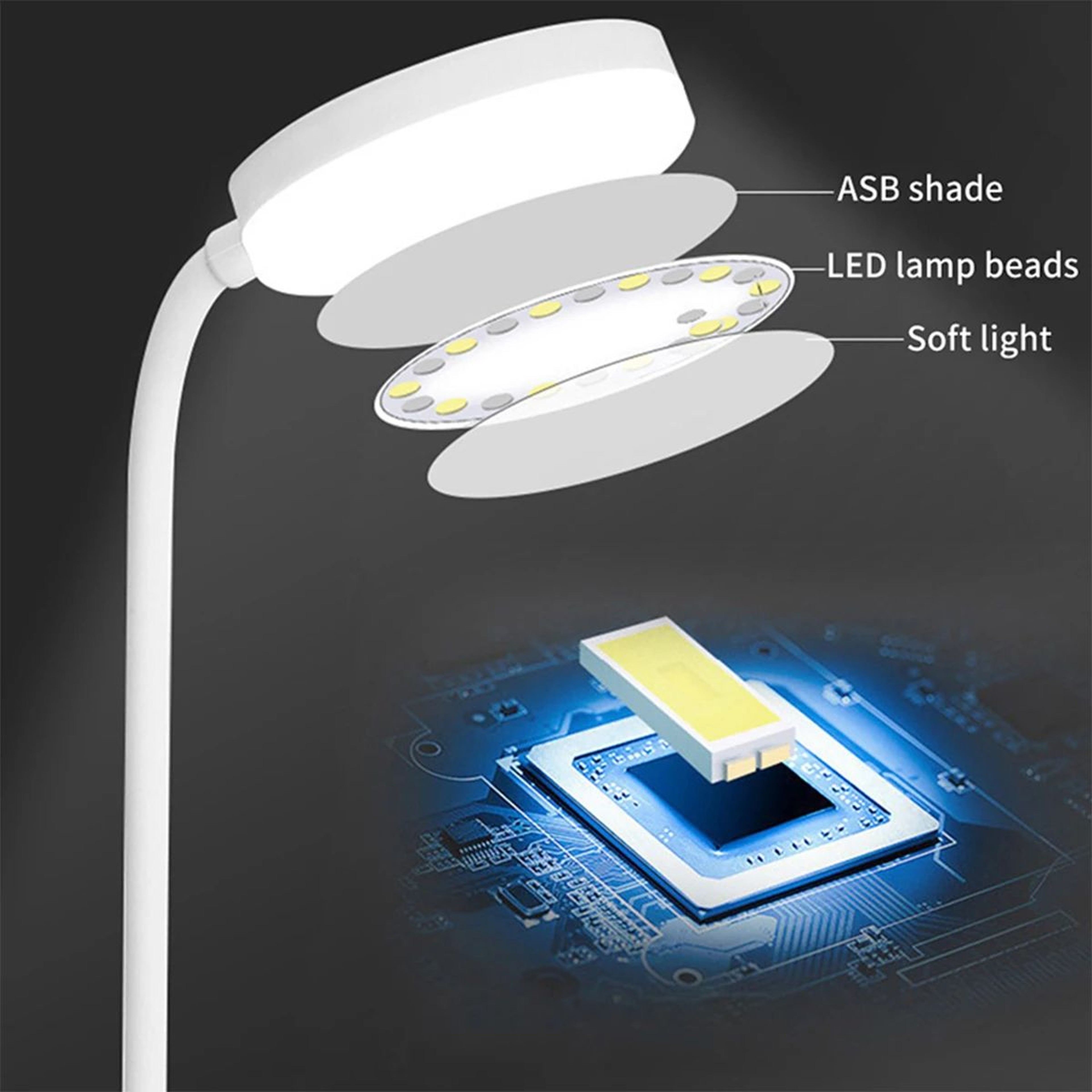 Portable Dimmable LED Table Lamp For Reading And Bedside Use 2