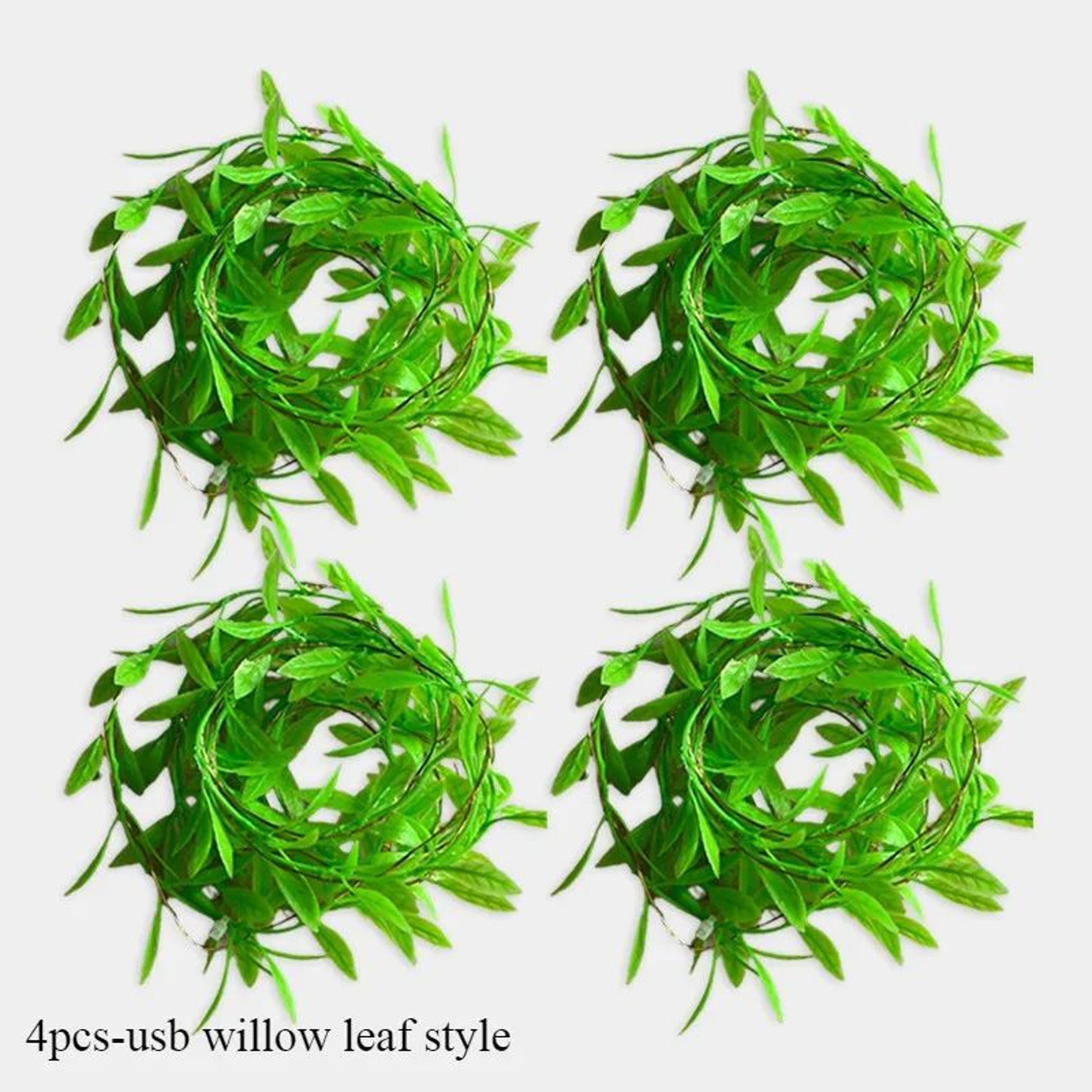 Willow Leaf Rattan LED String Lights With USB Power 8