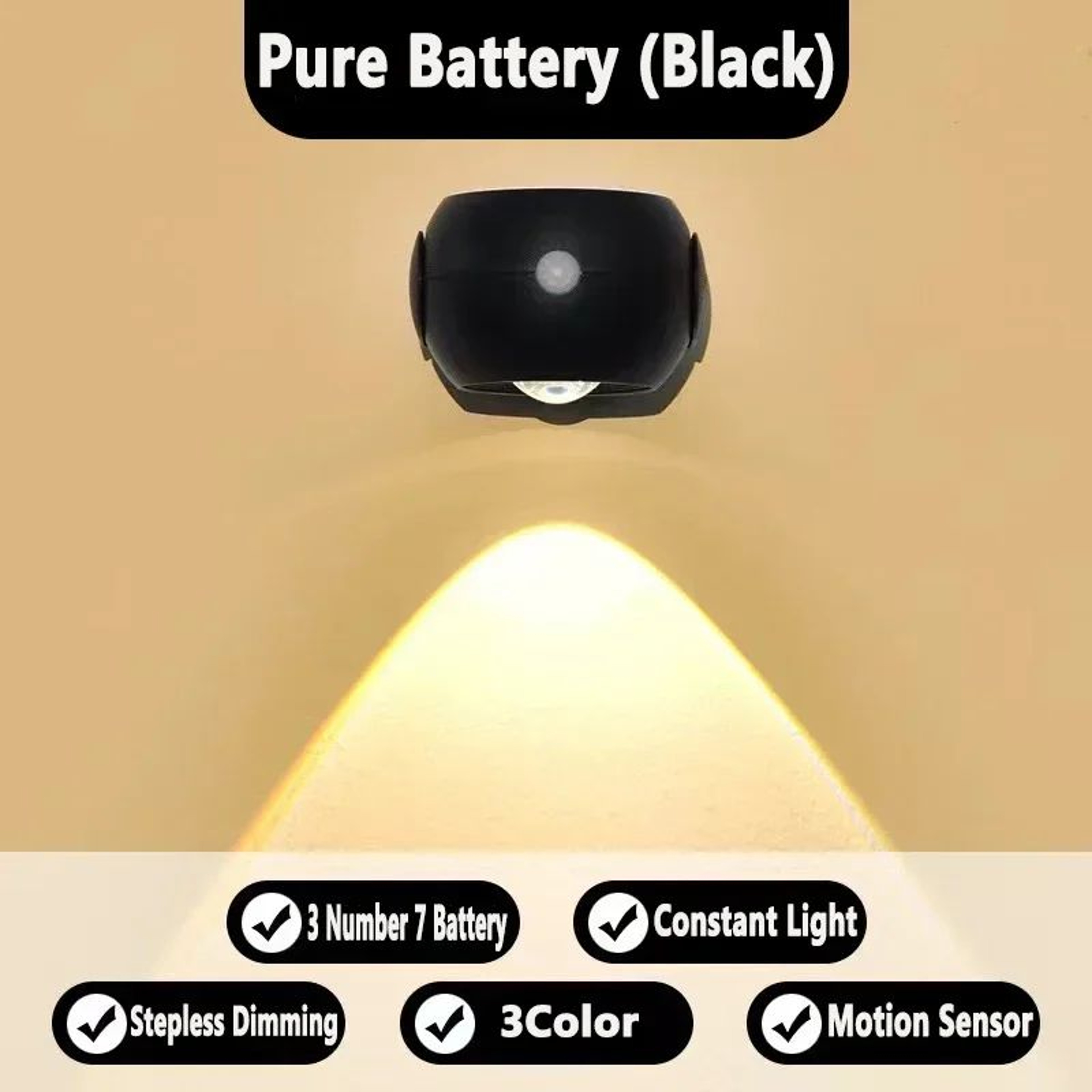 360 Rotatable Rechargeable LED Motion Sensor Wall Lamp 7