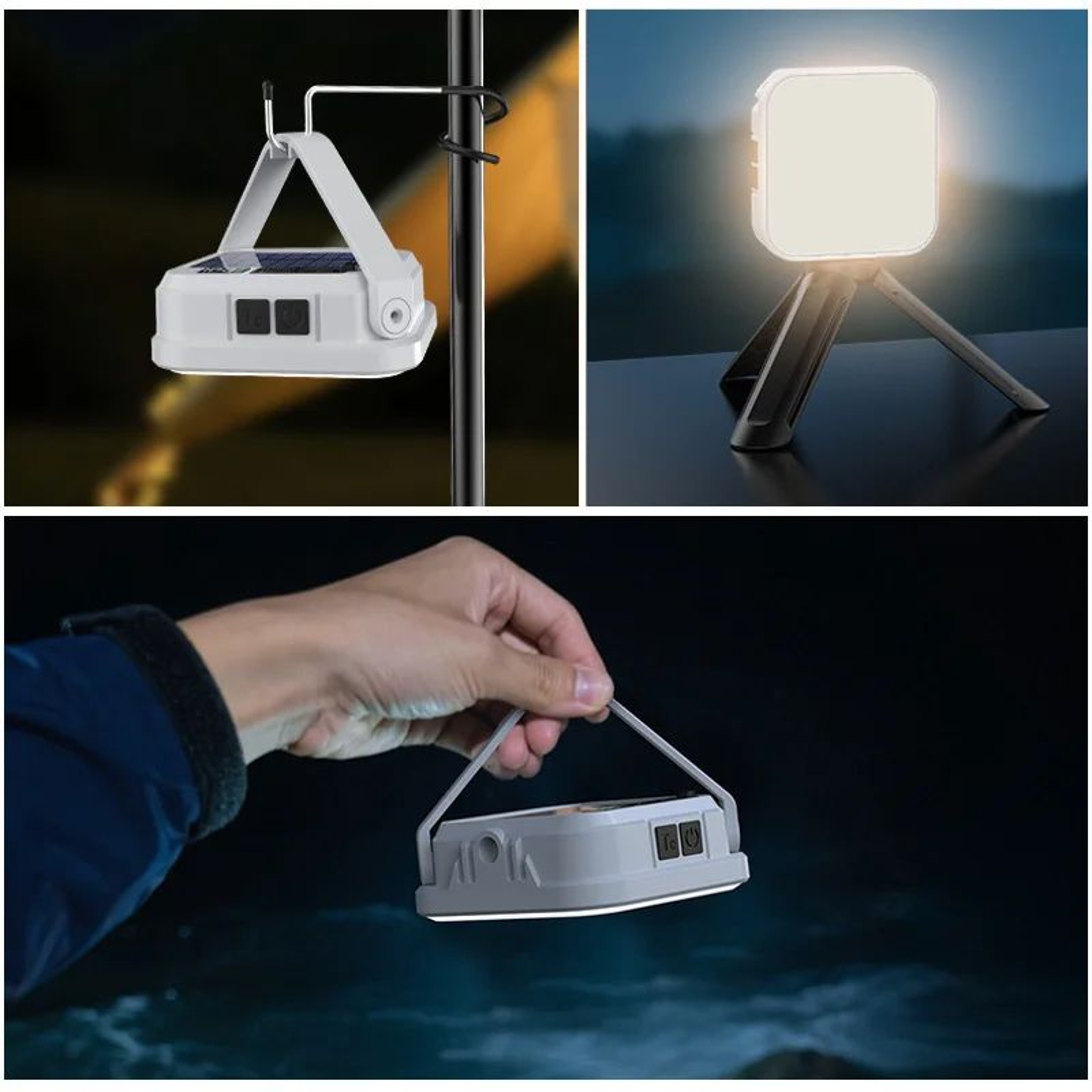 Portable Solar Rechargeable LED Camping Hanging Light 3