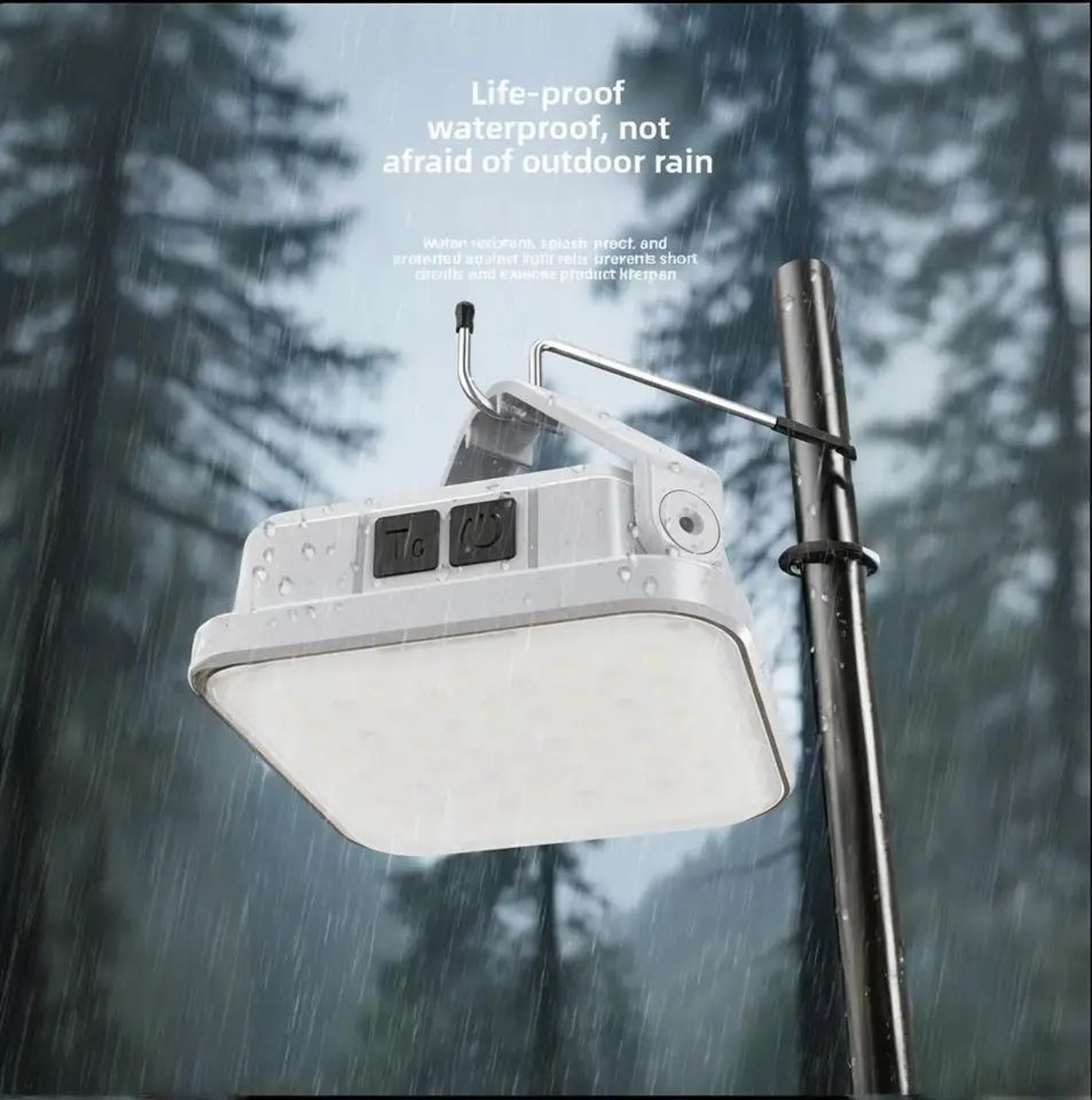 Portable Solar Rechargeable LED Camping Hanging Light 1
