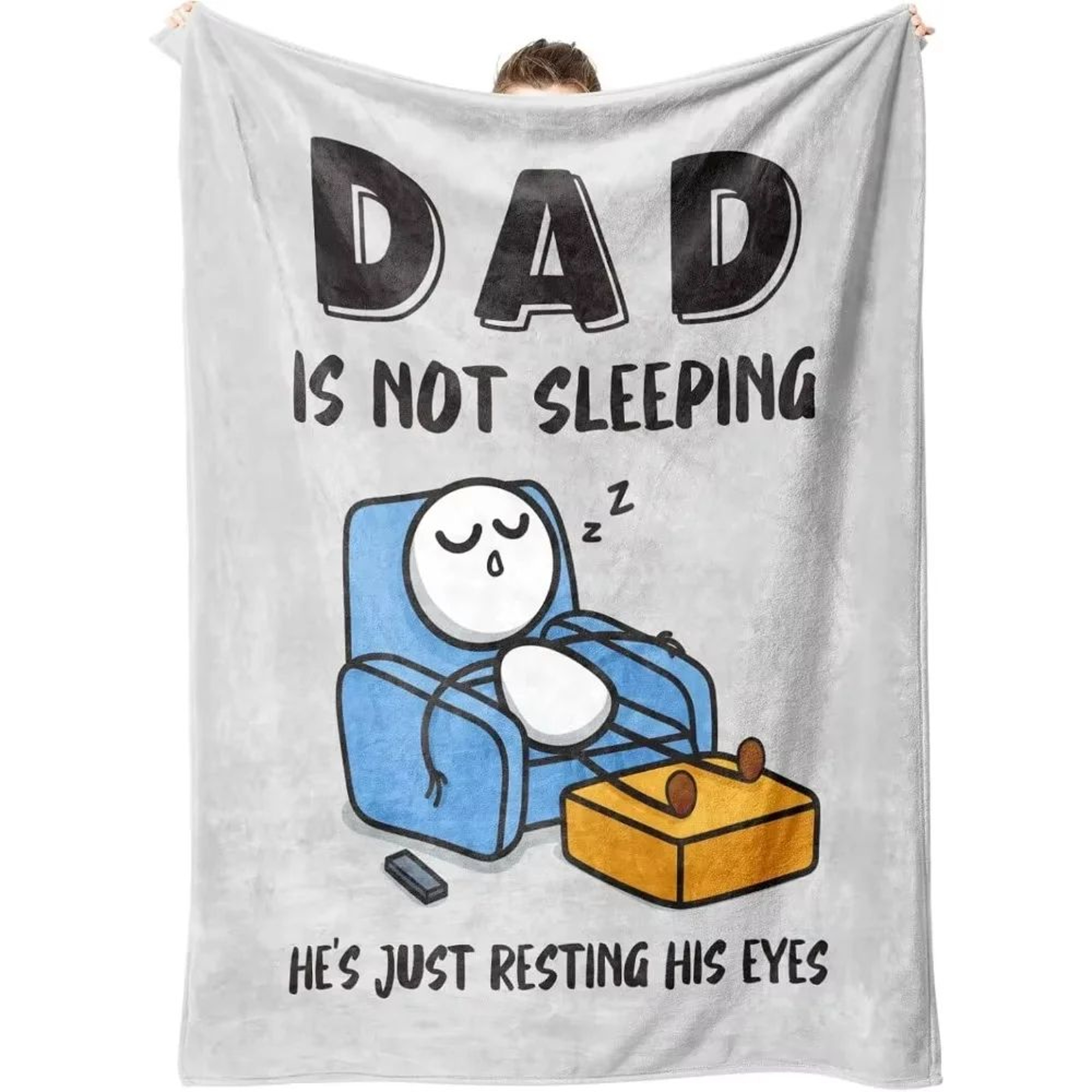 Dad Is Not Sleeping Soft Gift Throw Blanket 0