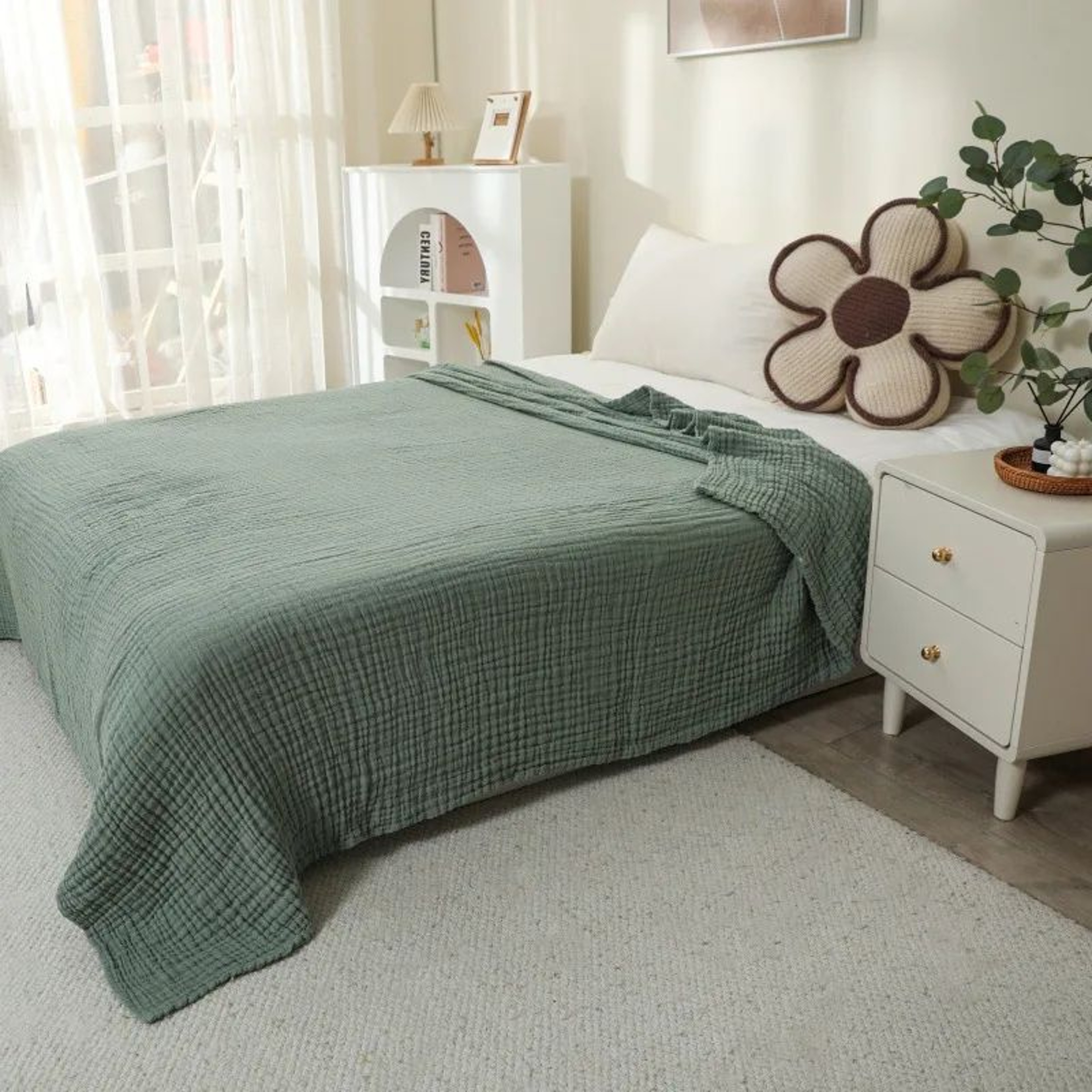 Six Layer Cotton Muslin Breathable Swaddle Blanket 6