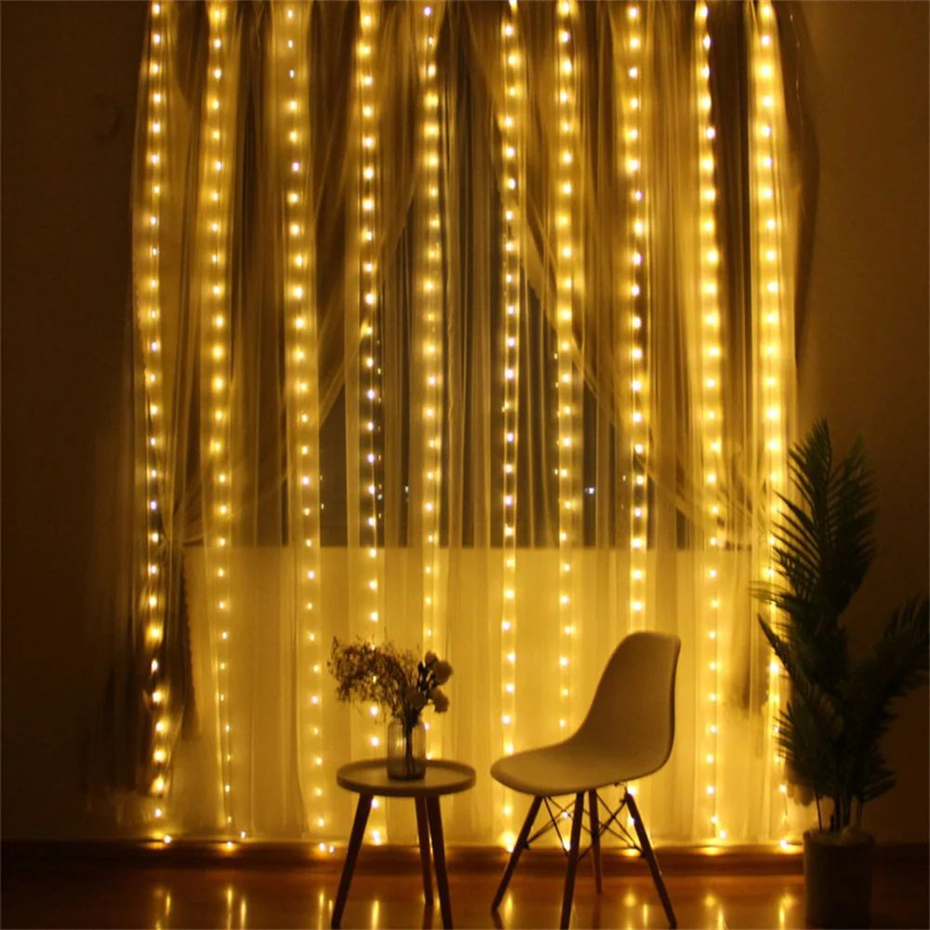 USB LED Curtain Lights With Remote And 8 Modes 6