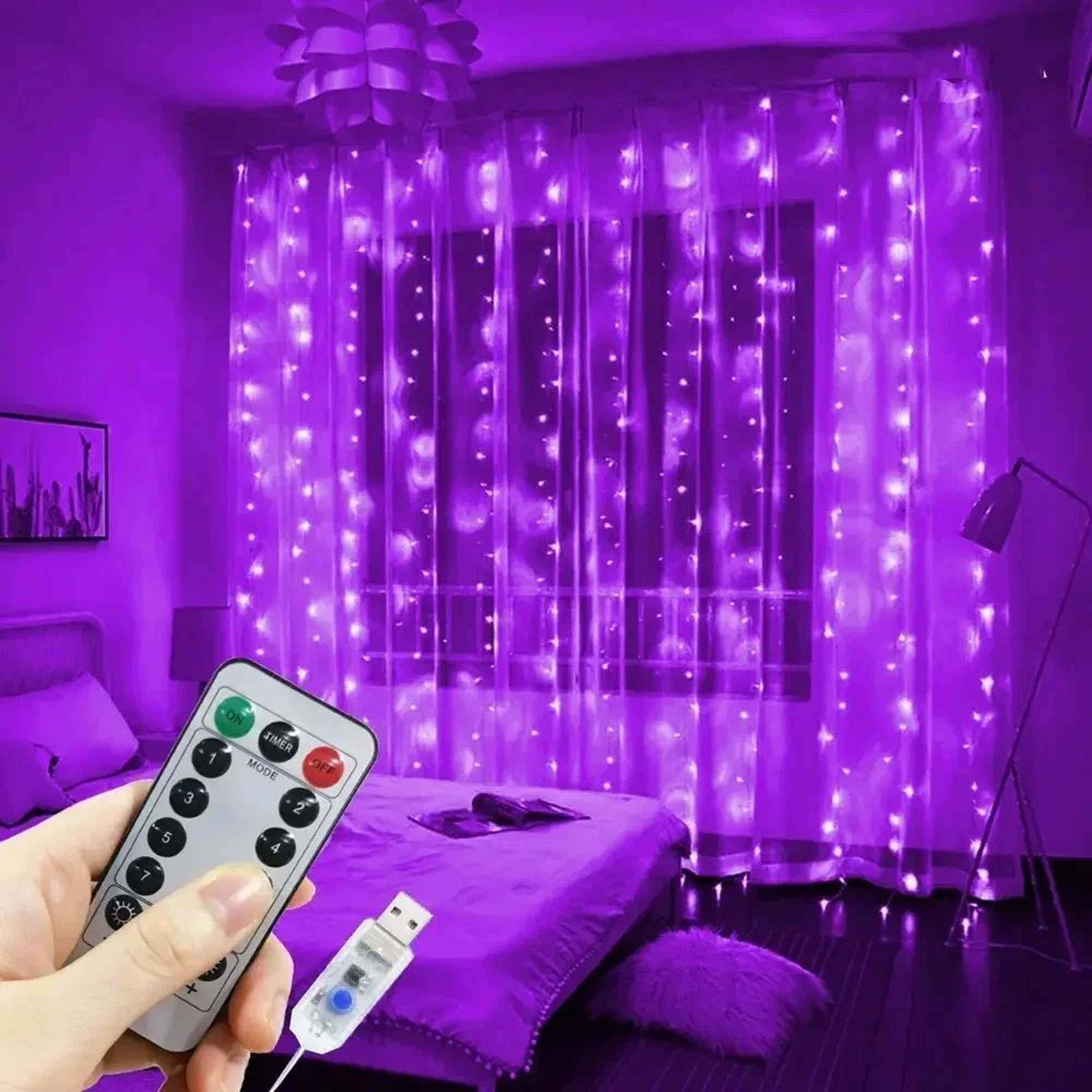 USB LED Decoration Garland Lights With Remote Control 10