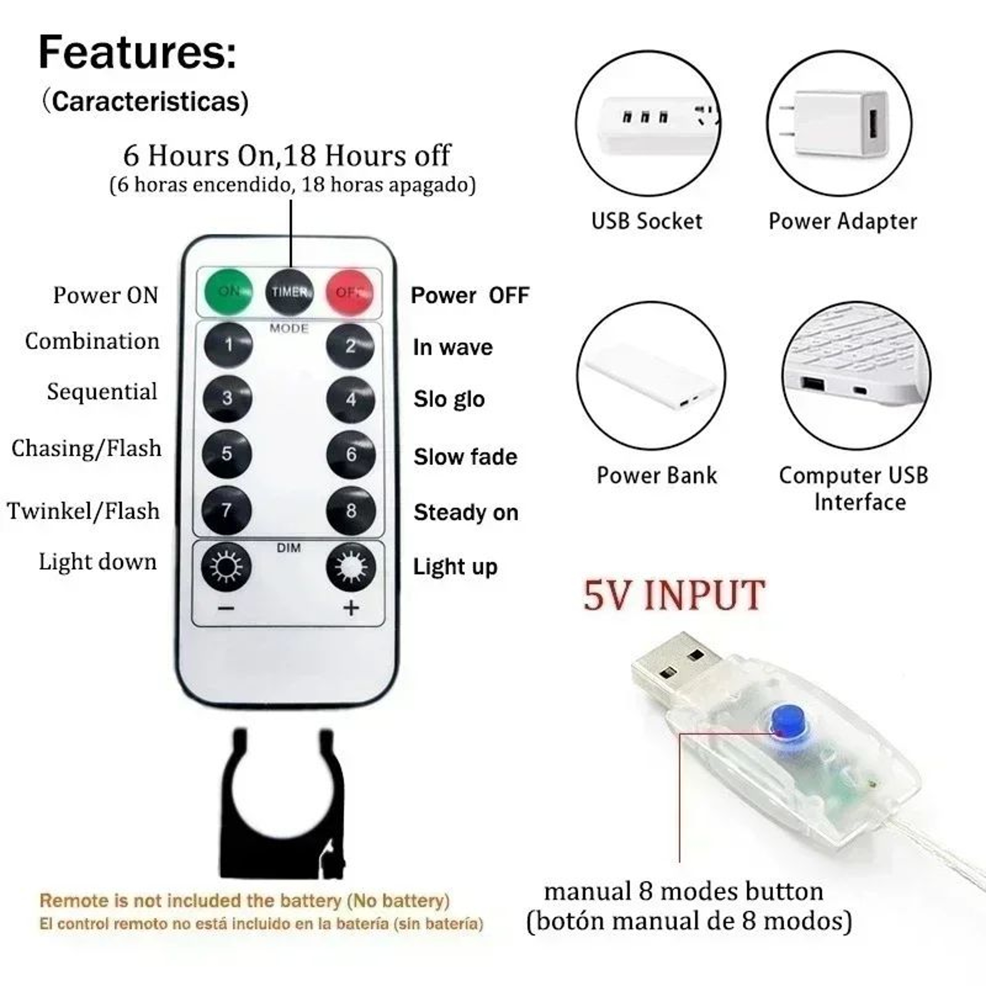 USB LED Window Curtain Fairy Lights With Remote 4