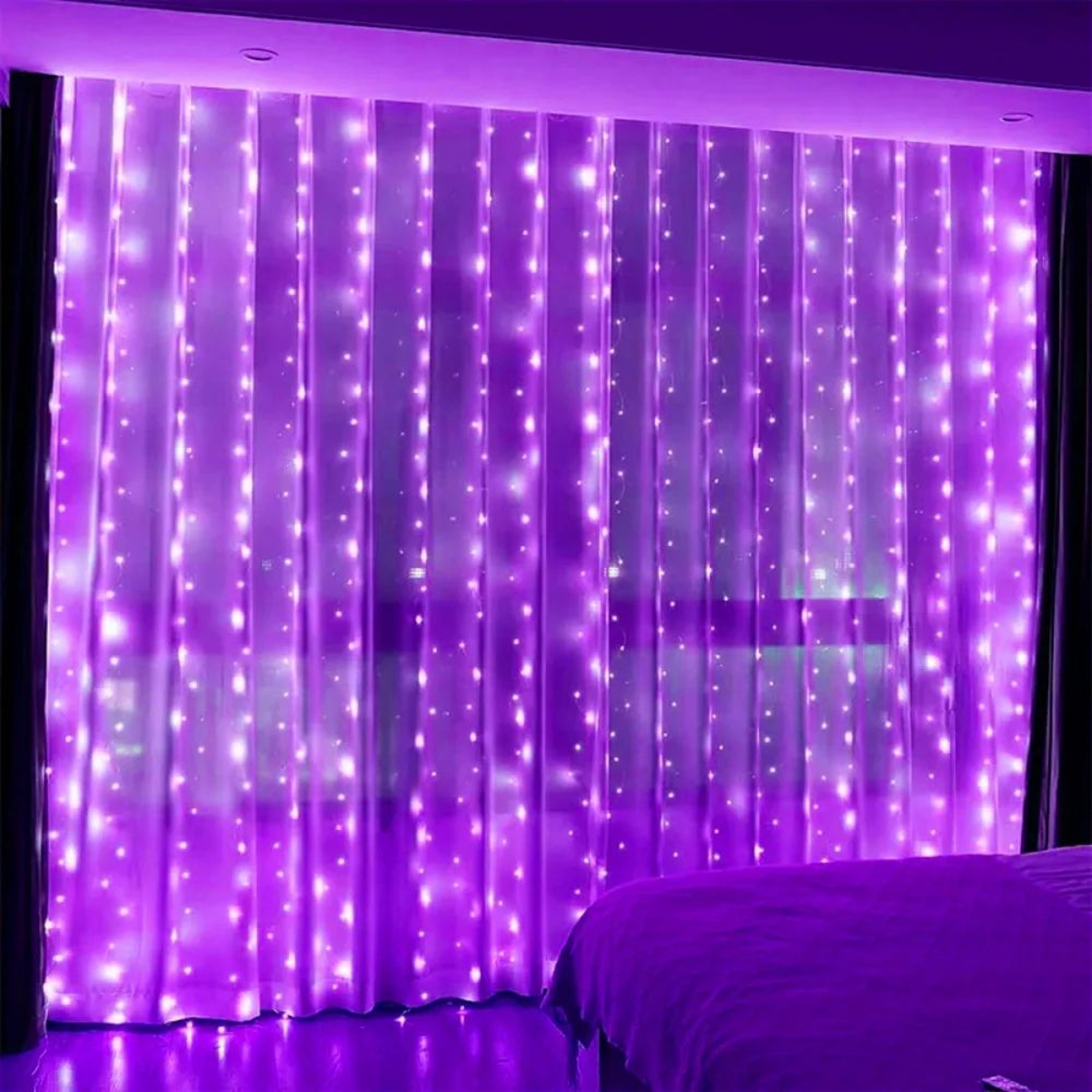 USB LED Curtain String Lights With Remote Control For Bedroom Living Room Decor 11