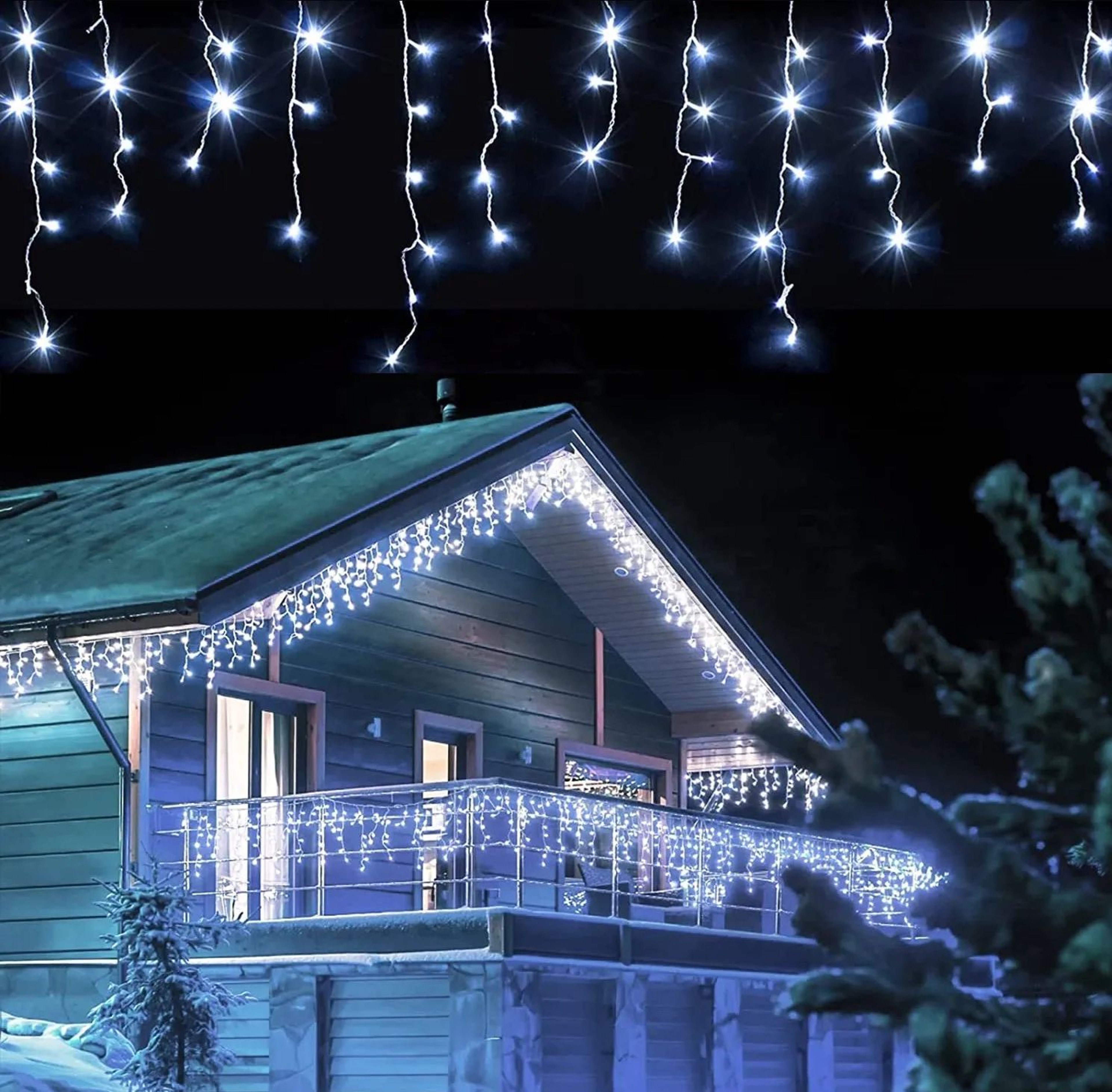 16M LED Icicle Curtain Lights With 8 Lighting Modes 8