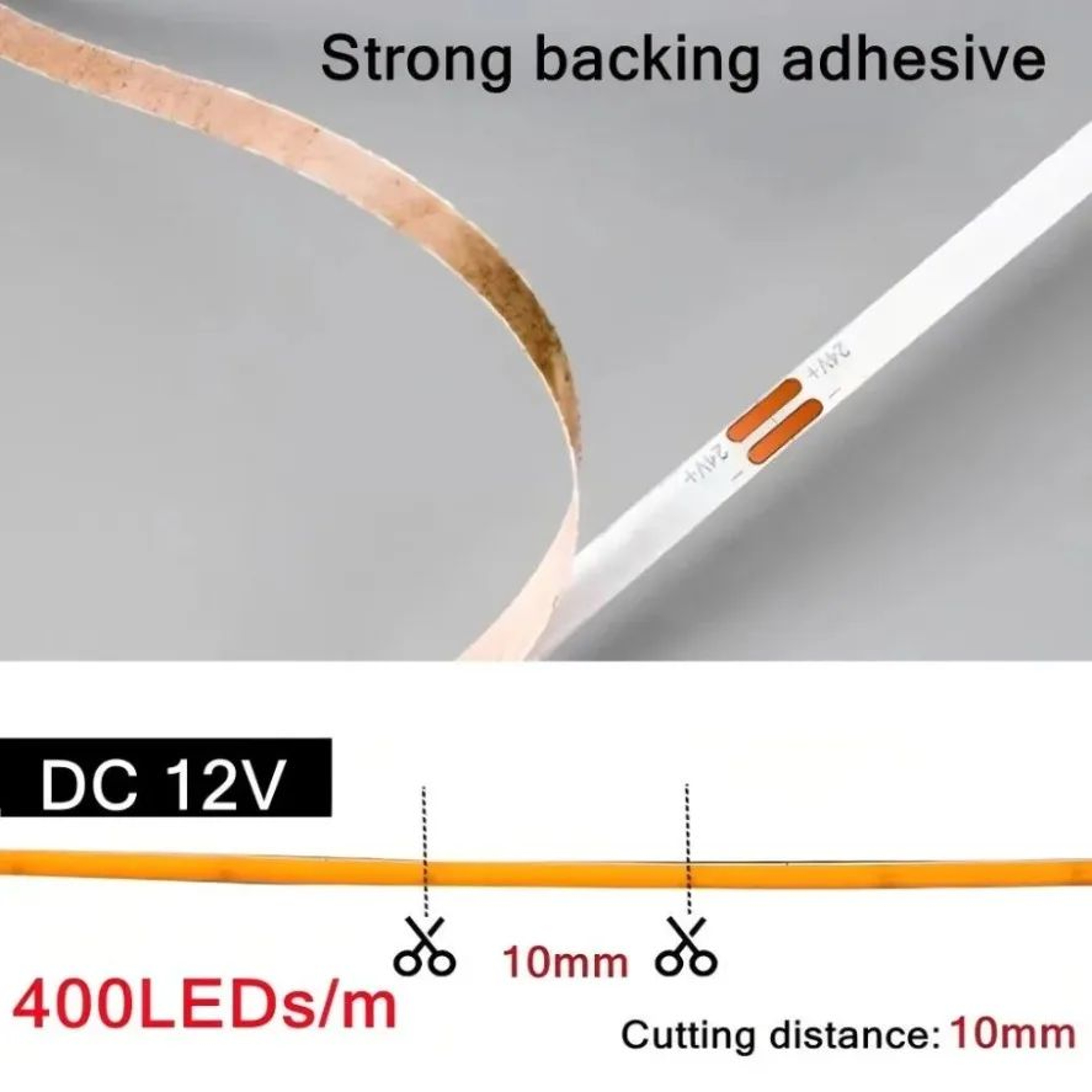 Ultra Thin 3mm COB LED Strip Light 12V Dimmable 3