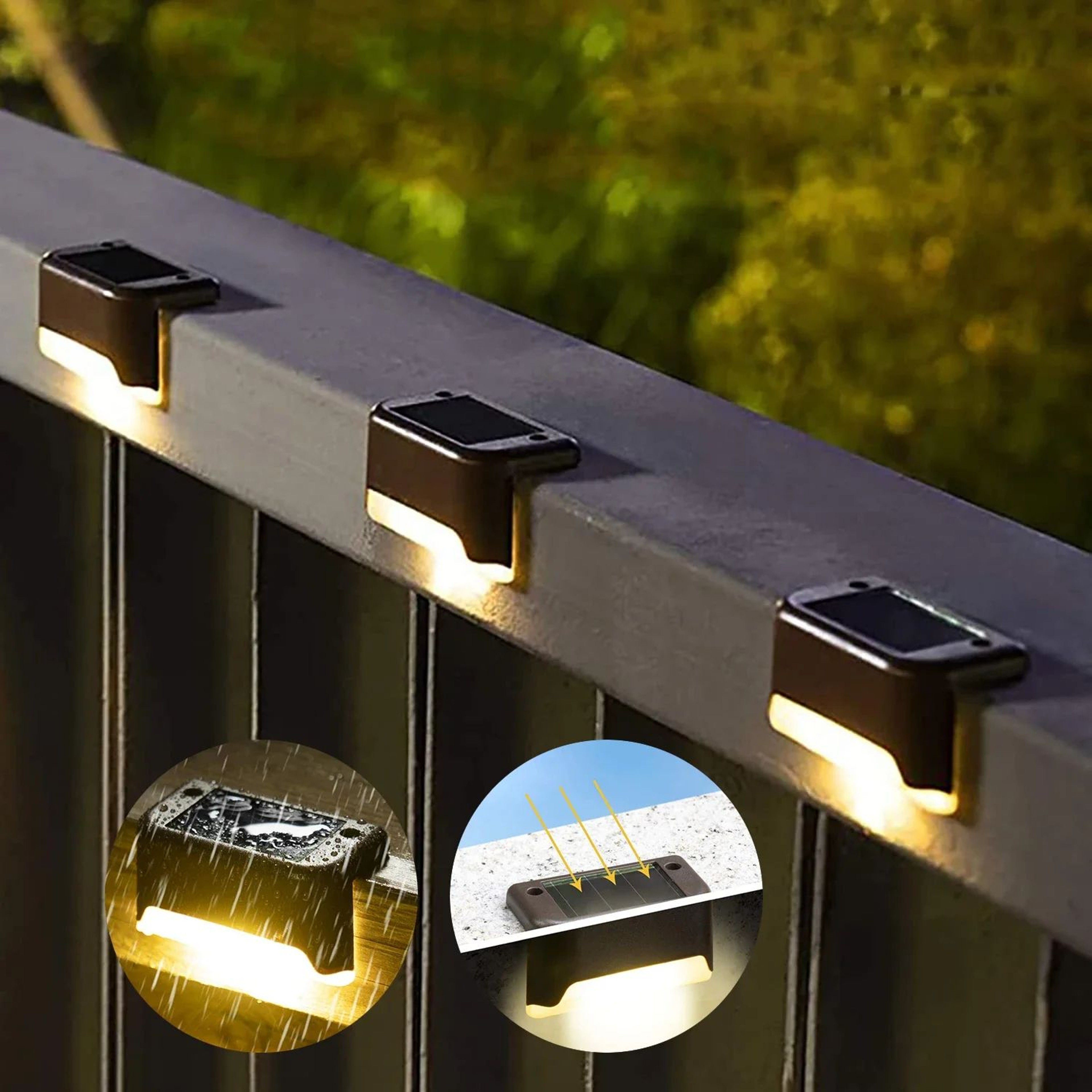 Solar LED Step Lights For Outdoor Garden And Deck 0