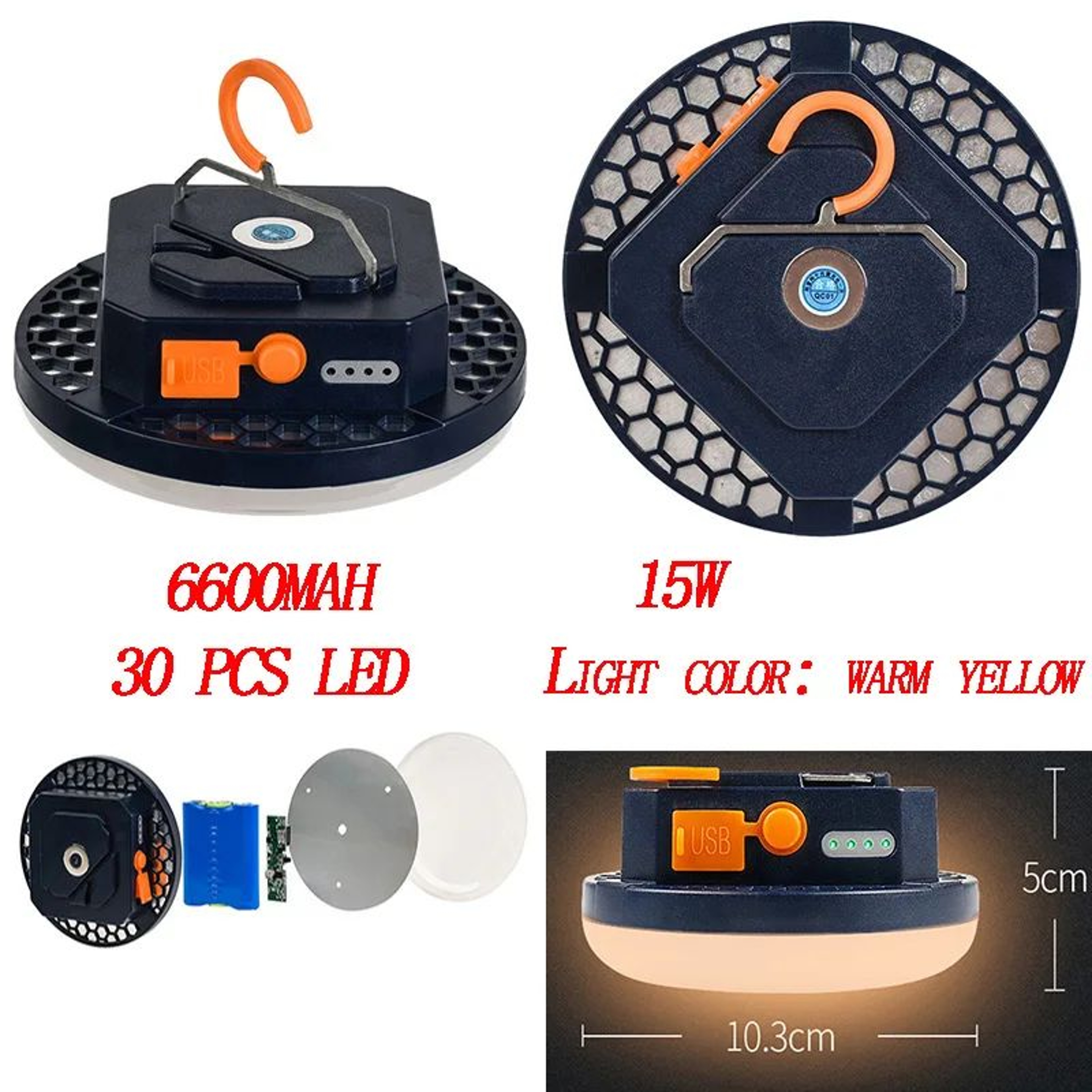 MOSLIGHTING Rechargeable Magnetic LED Camping Lantern 6