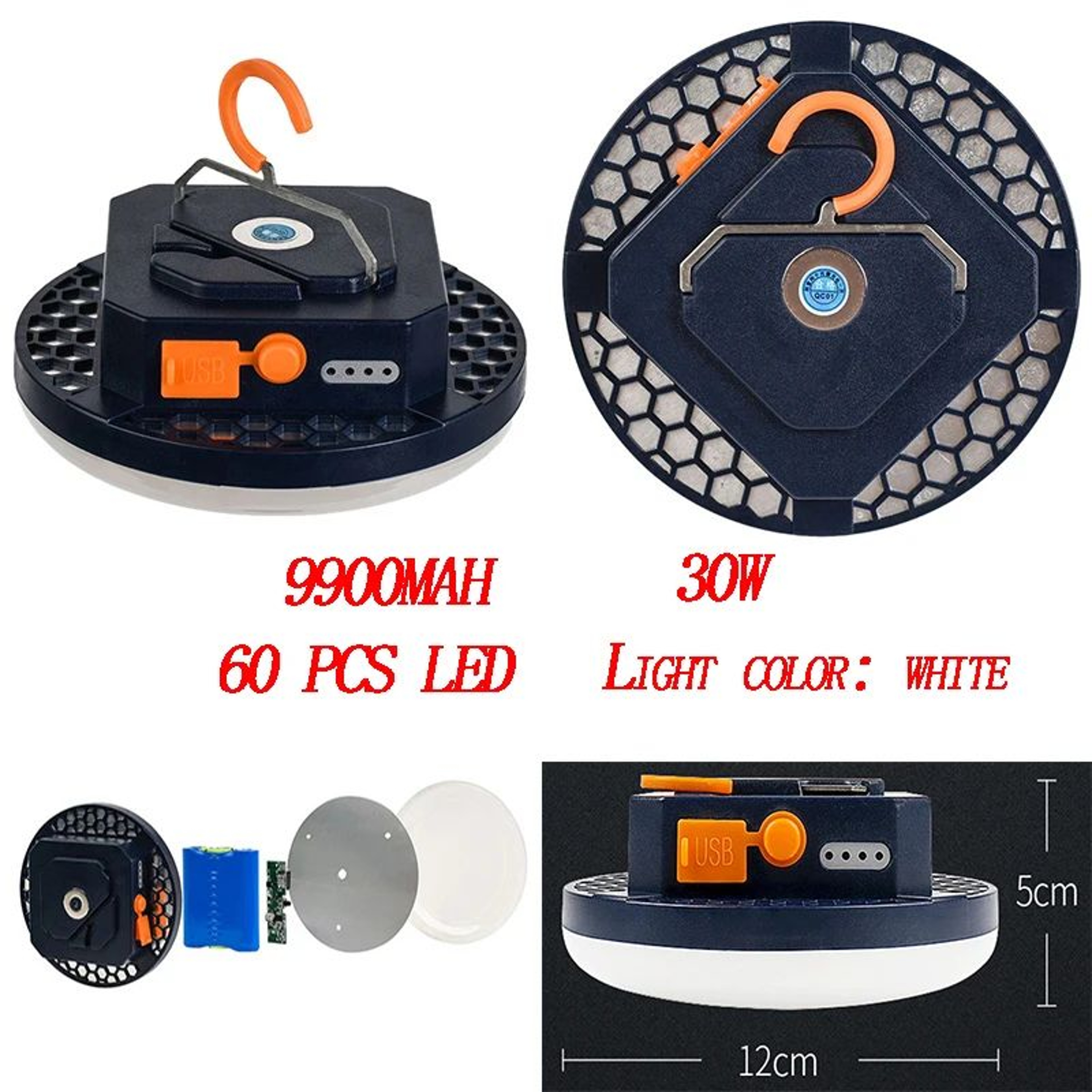 MOSLIGHTING Rechargeable Magnetic LED Camping Lantern 8