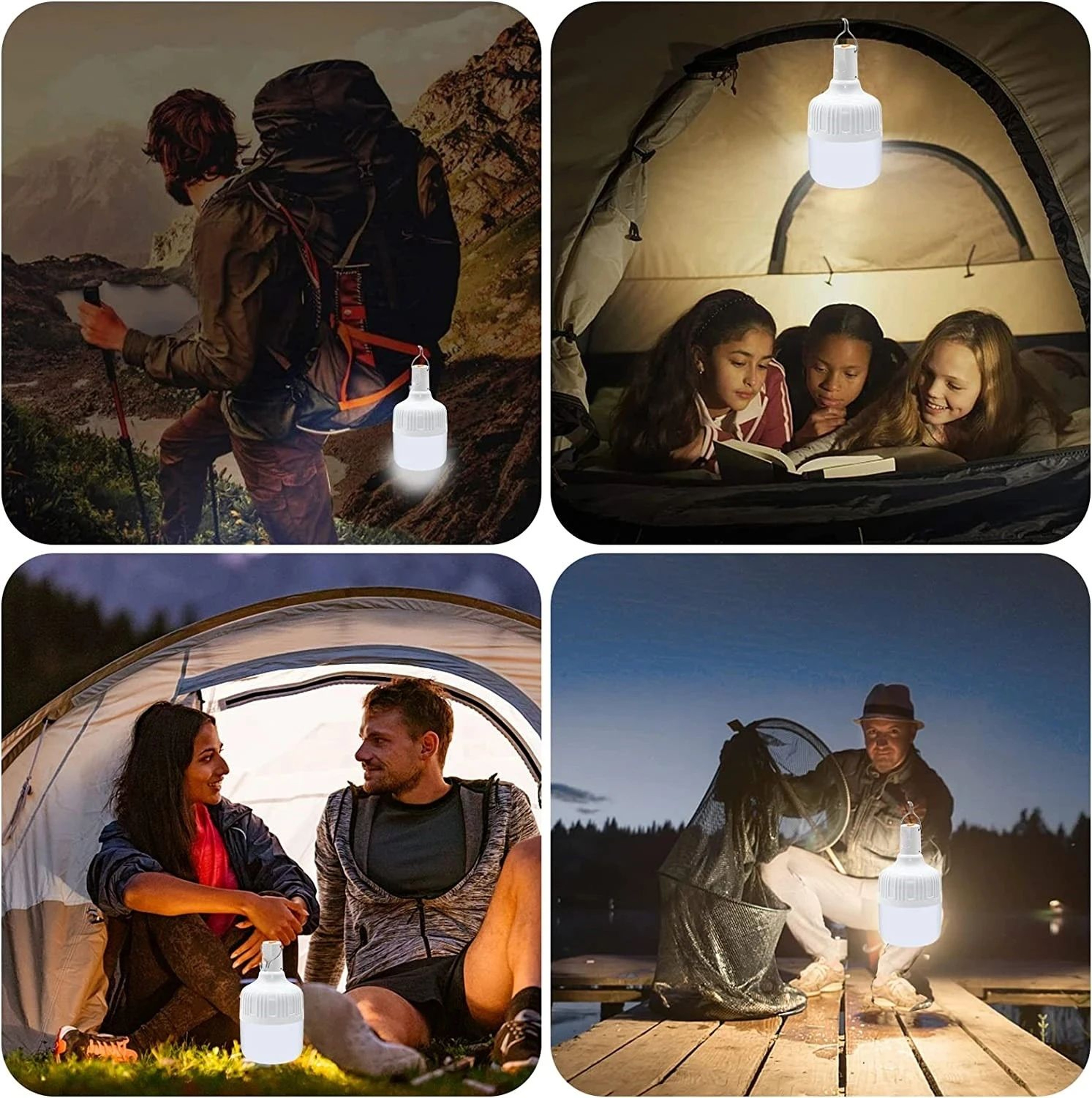 Portable USB Rechargeable LED Camping Bulb Lantern 14