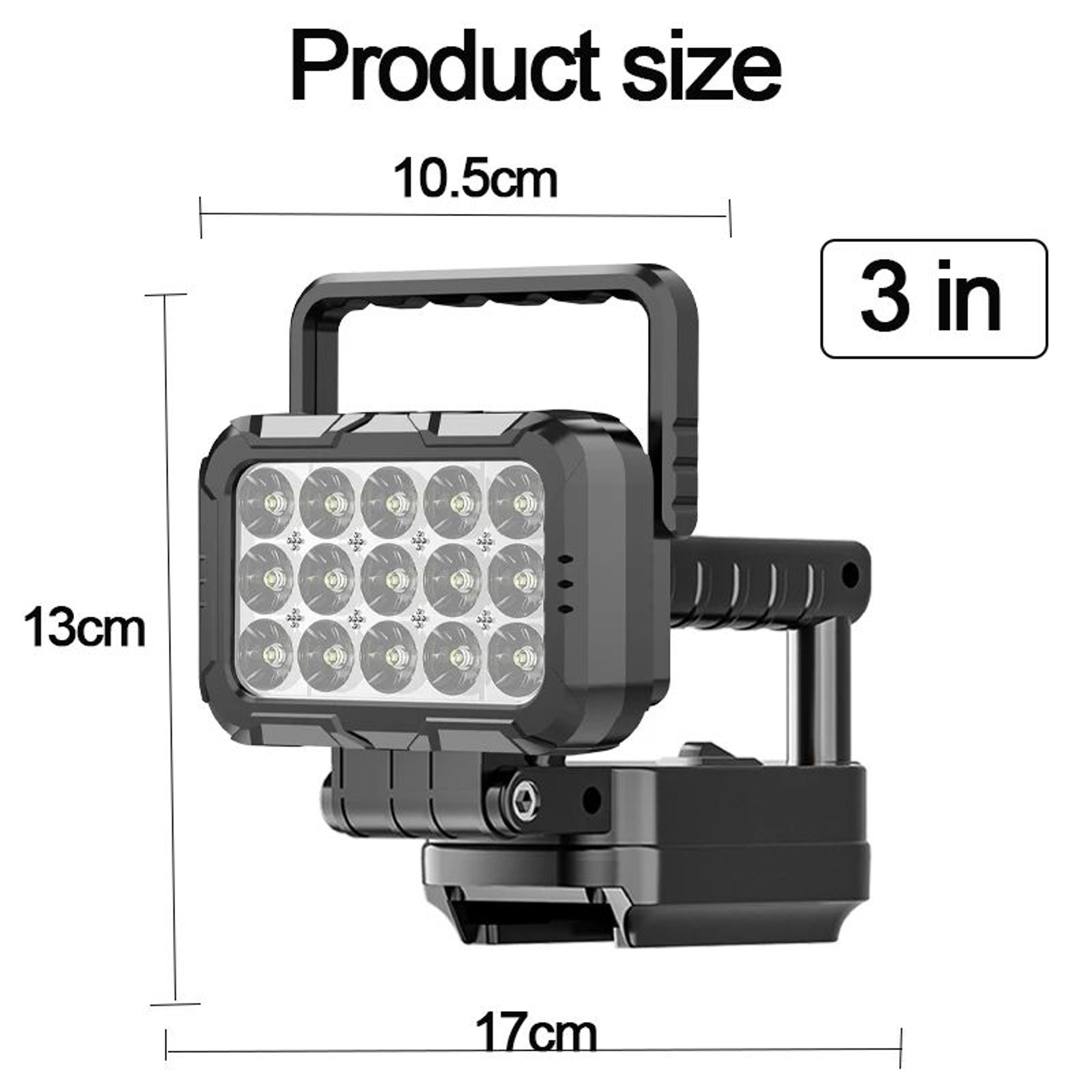 3 Inch LED Work Light For Makita 18V Battery With USB Port 6